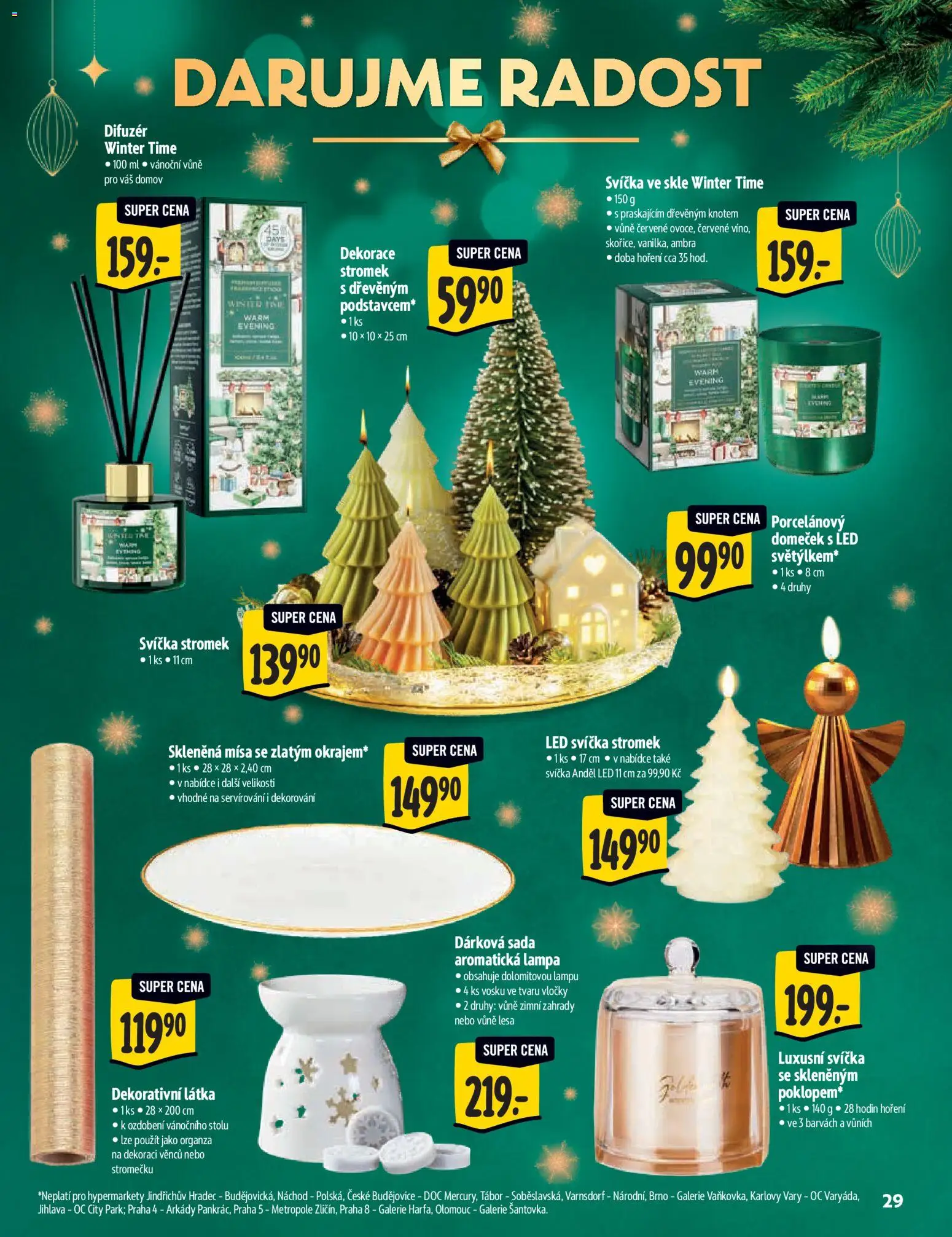 Albert katalog - Hypermarket od 29.10.2025 | Strana: 29 | Produkty: Svíčka, Lampa, LED, Dekorace