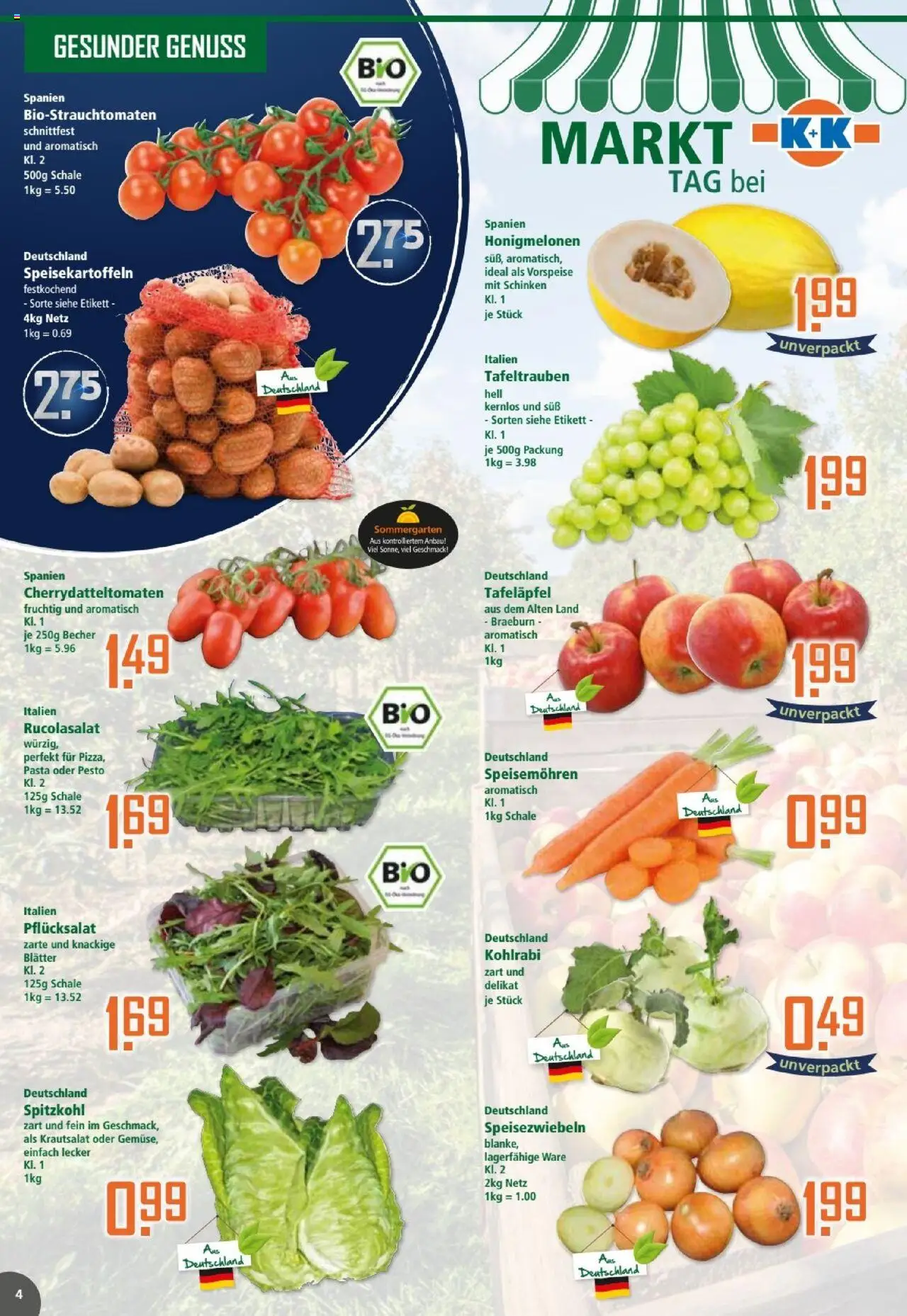 Klaas & Kock Prospekt – gültig ab 08.09.2025 | Seite: 4 | Produkte: Kohlrabi, Pasta, Schinken