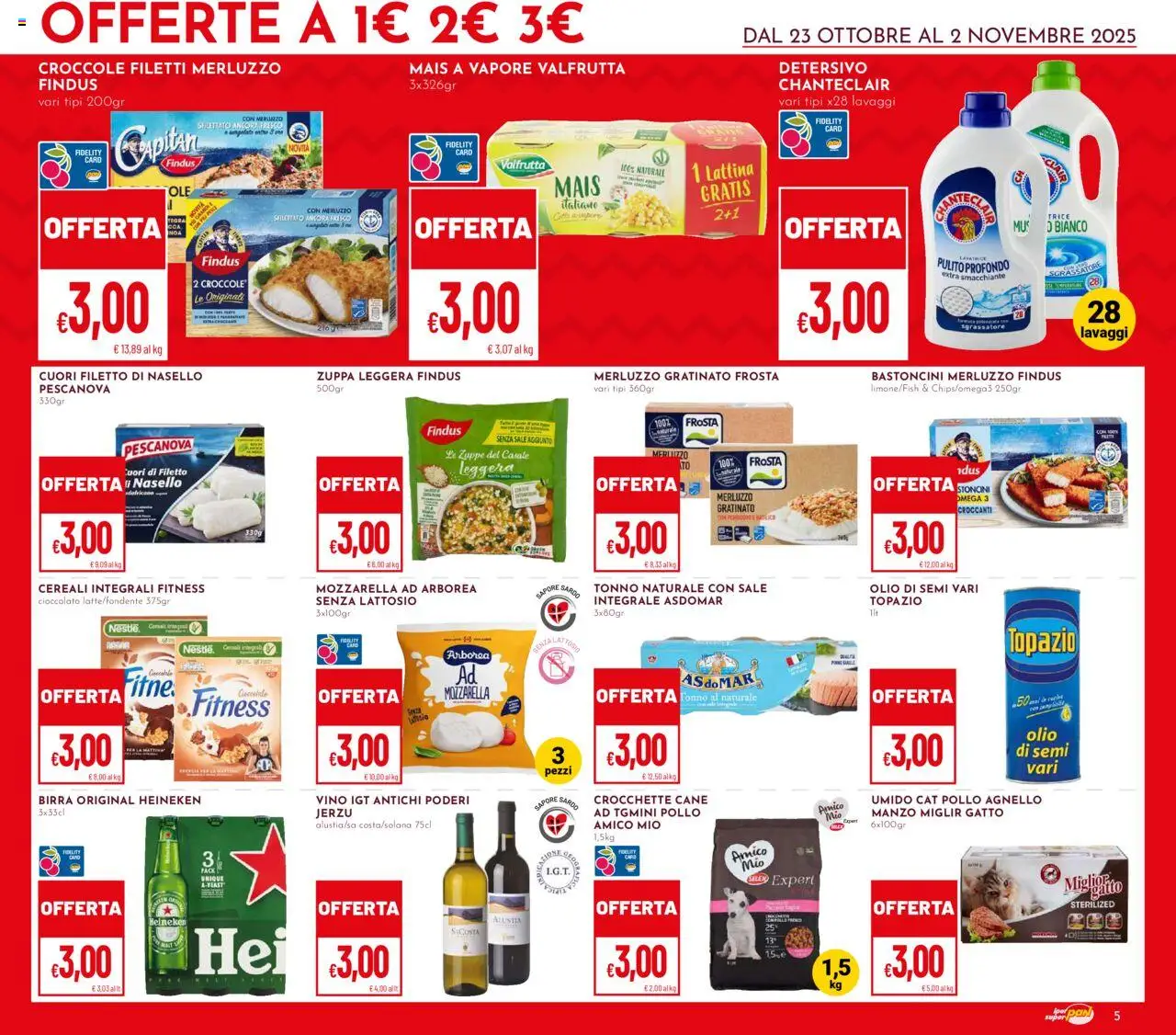 Volantino Pan del 23.10.2025 | Pagina: 5 | Prodotti: Cioccolato, Manzo, Sgrassatore, Sale