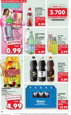 VALENSINA Kids Fruchtmix, Rot oder Gelb, versch. Designs (+0.25 Pfand) je 0,33-l-PET-Fl. ab 30.10.2025 gültig | Seite: 40 | Produkte: Cola, Valensina, Pfirsich, Tee
