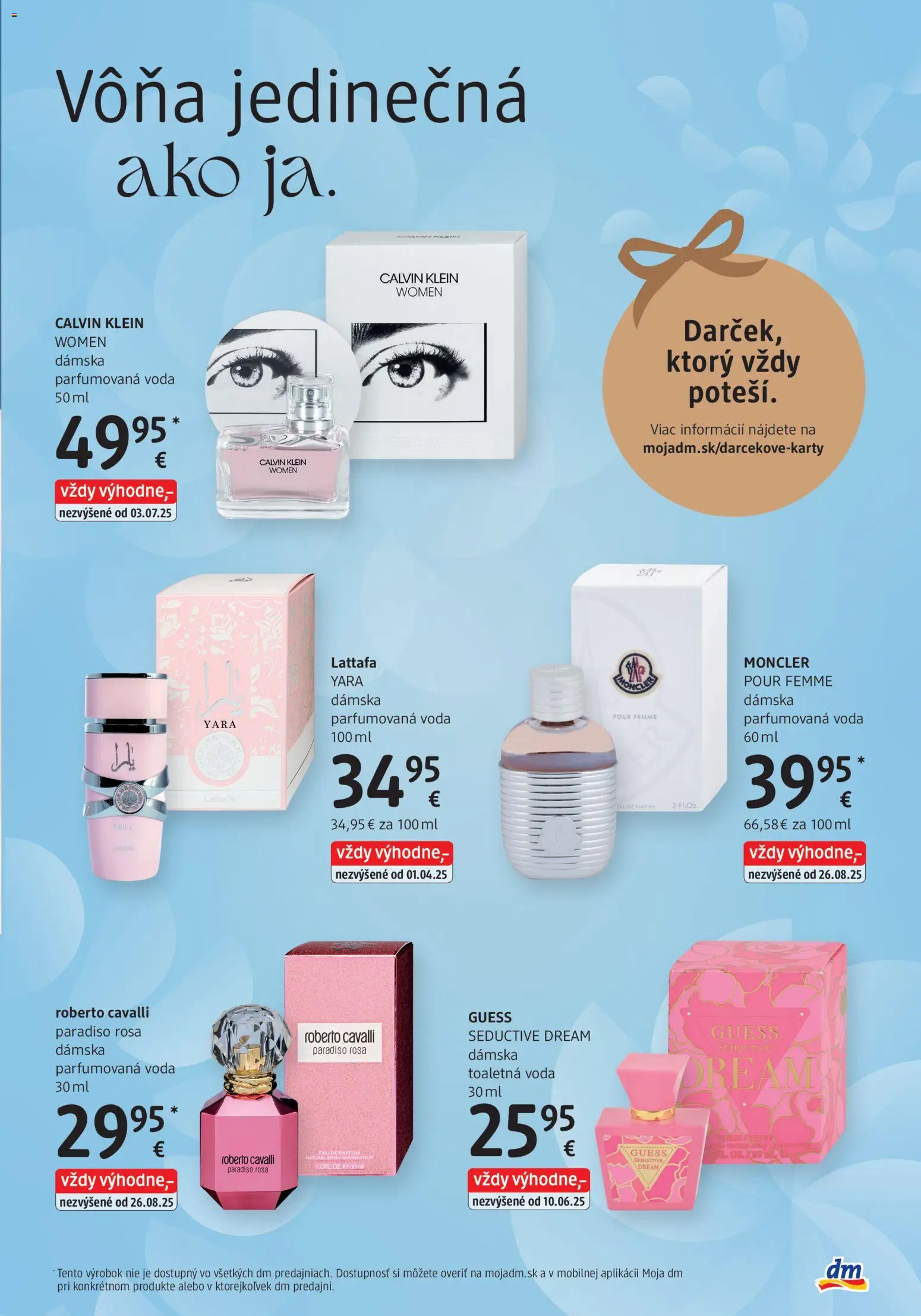 Nové dm drogerie akcie – leták je platný od 01.12.2025 | Strana: 3 | Produkty: Toaletná voda, Voda