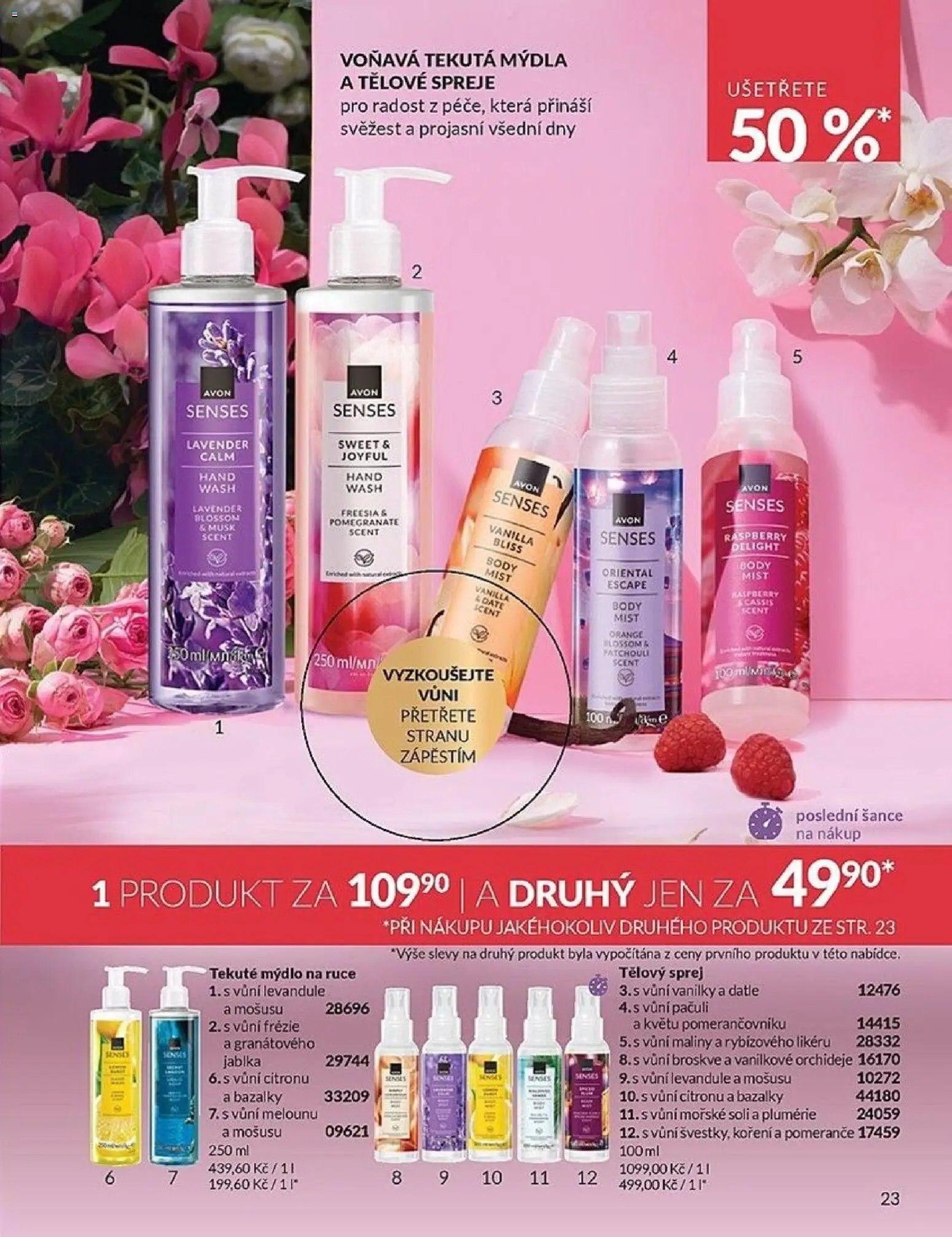 Avon katalog 3/2026 od 01.03.2026 | Strana: 23 | Produkty: Mýdlo, Pomeranče, Datle, Body