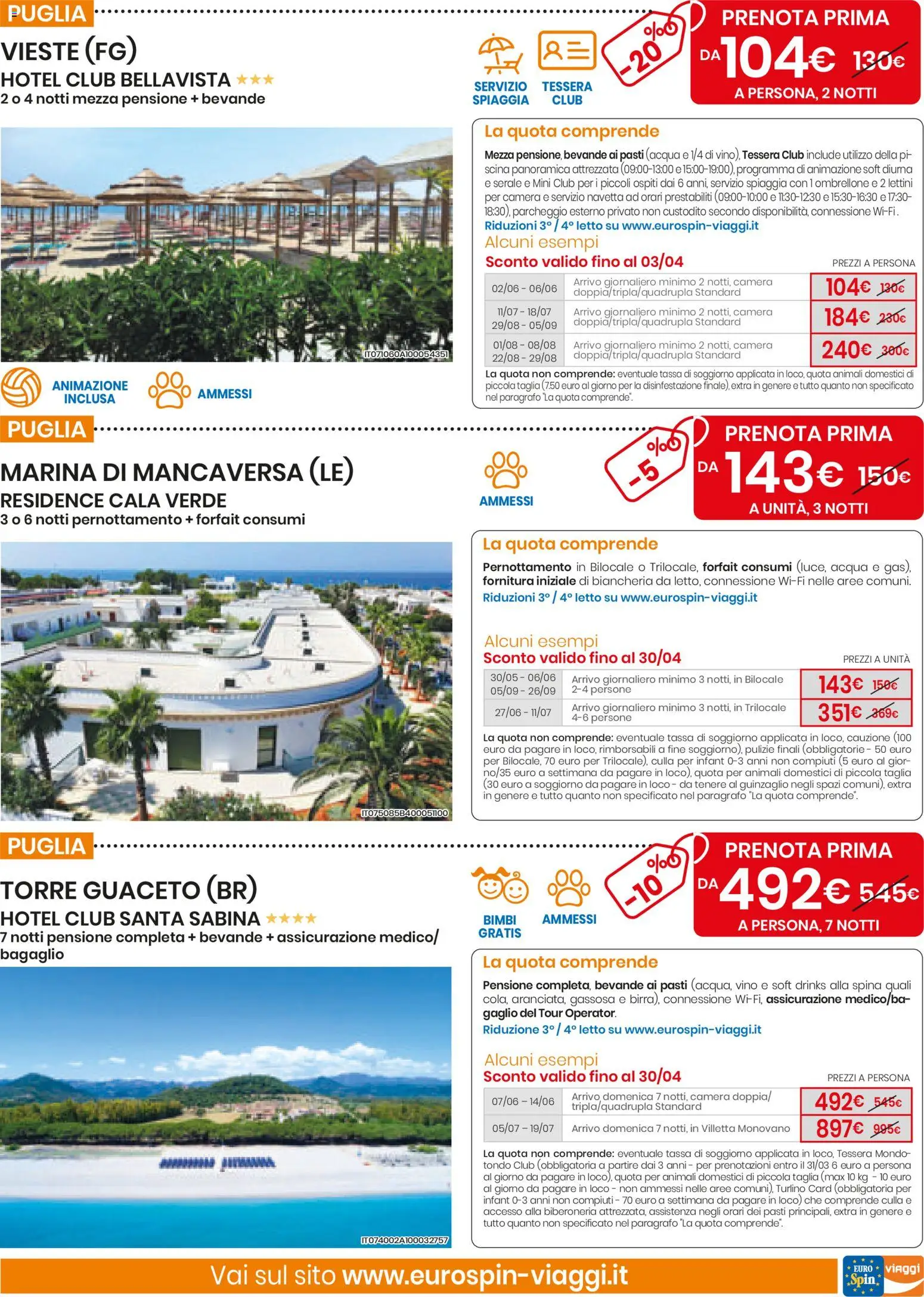 Volantino Eurospin del 11.03.2026 | Pagina: 7 | Prodotti: Ombrellone, Acqua, Vino, Letto