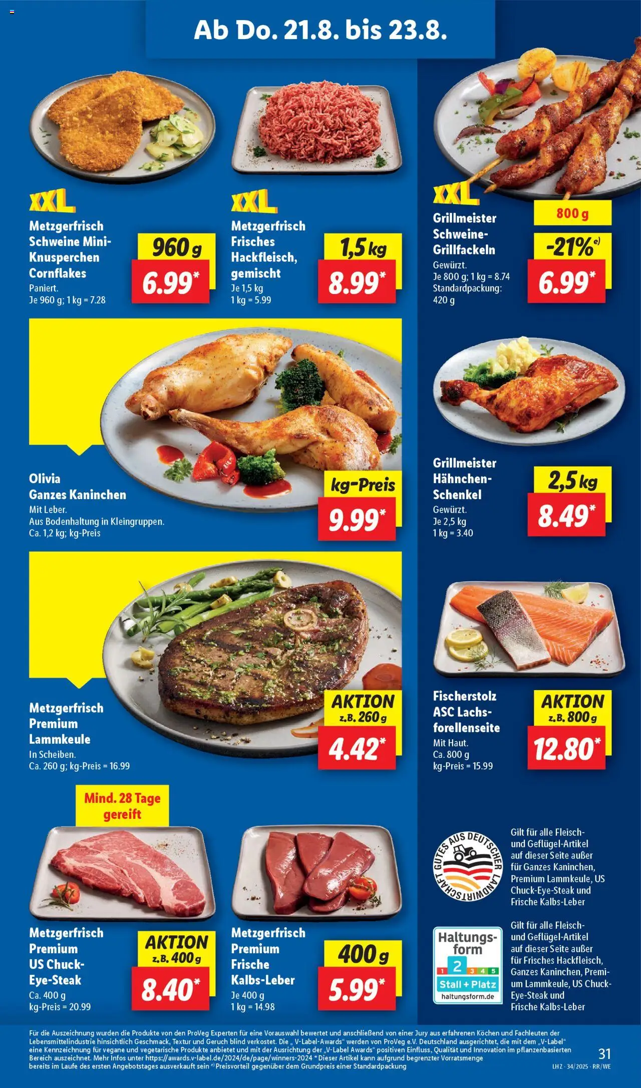 Lidl Prospekt Heppenheim	 - gültig ab dem 18.08.2025 | Seite: 55 | Produkte: Lammkeule, Kalbsleber, Lachs, Fleisch