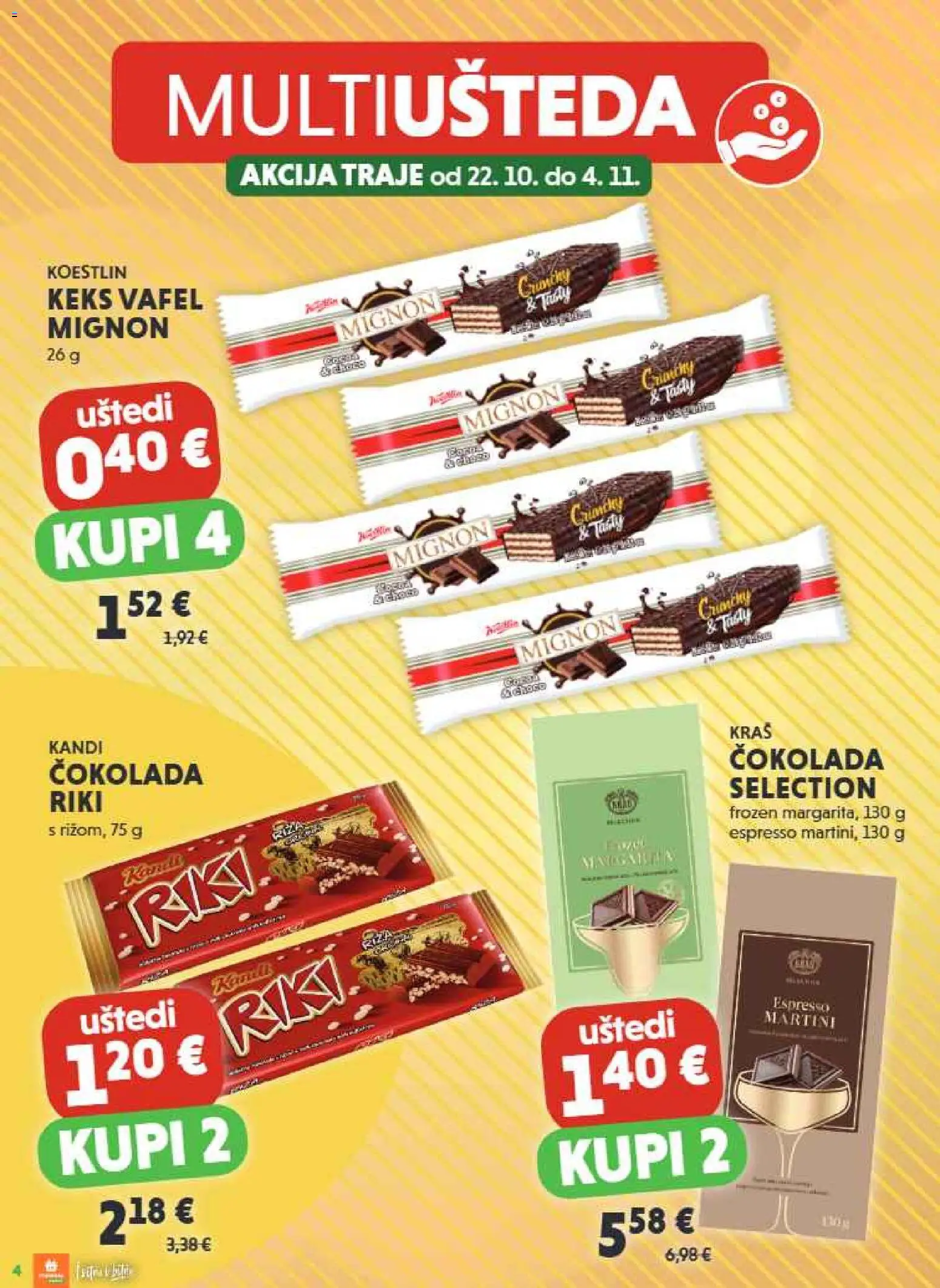 Studenac katalog | vrijedi od 22.10.2025 | Stranica: 4 | Proizvodi: Čokolada, Keks