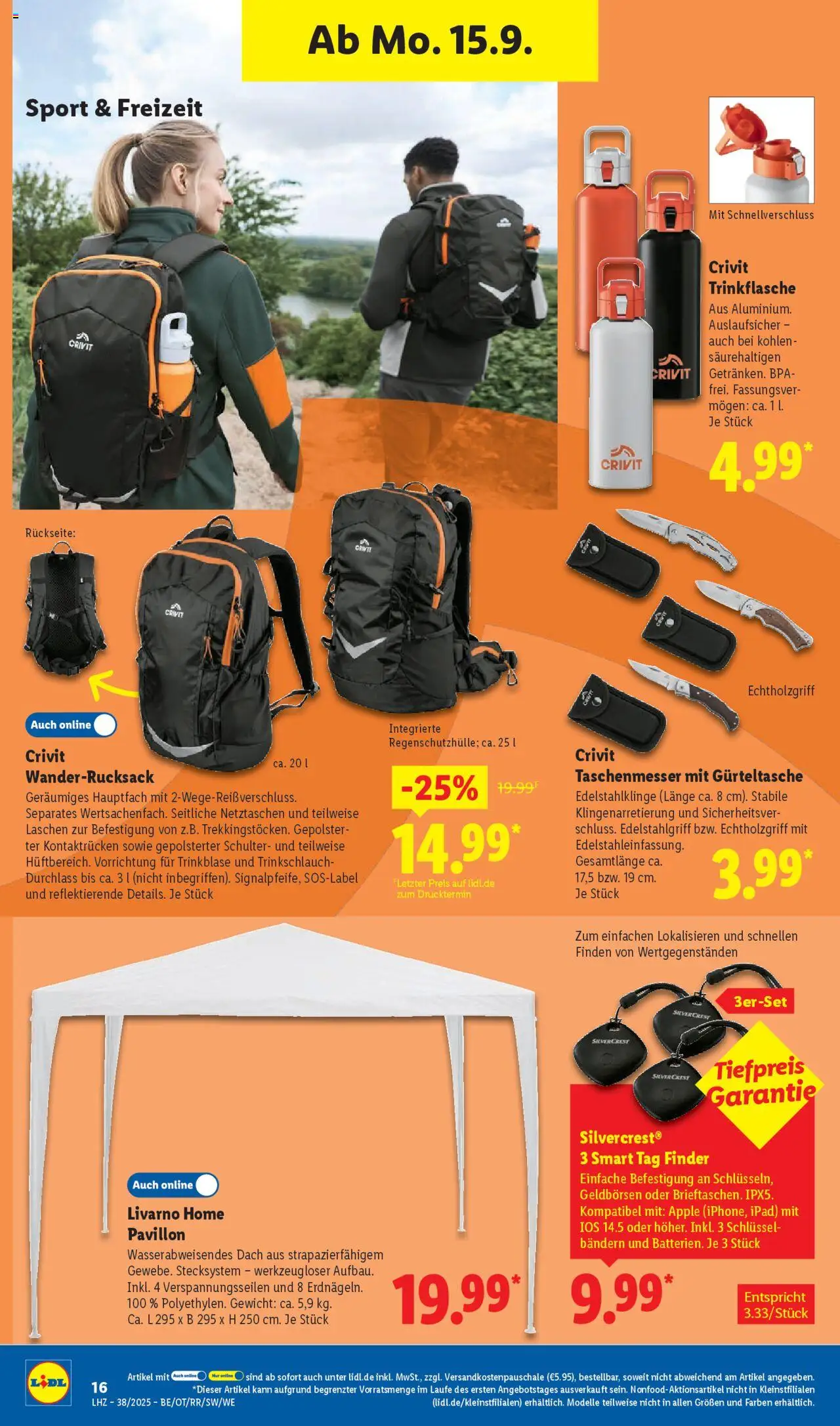 Lidl Prospekt Aarbergen – gültig ab 15.09.2025 | Seite: 28 | Produkte: Gewicht, Ipad, Apple, Wanderrucksack