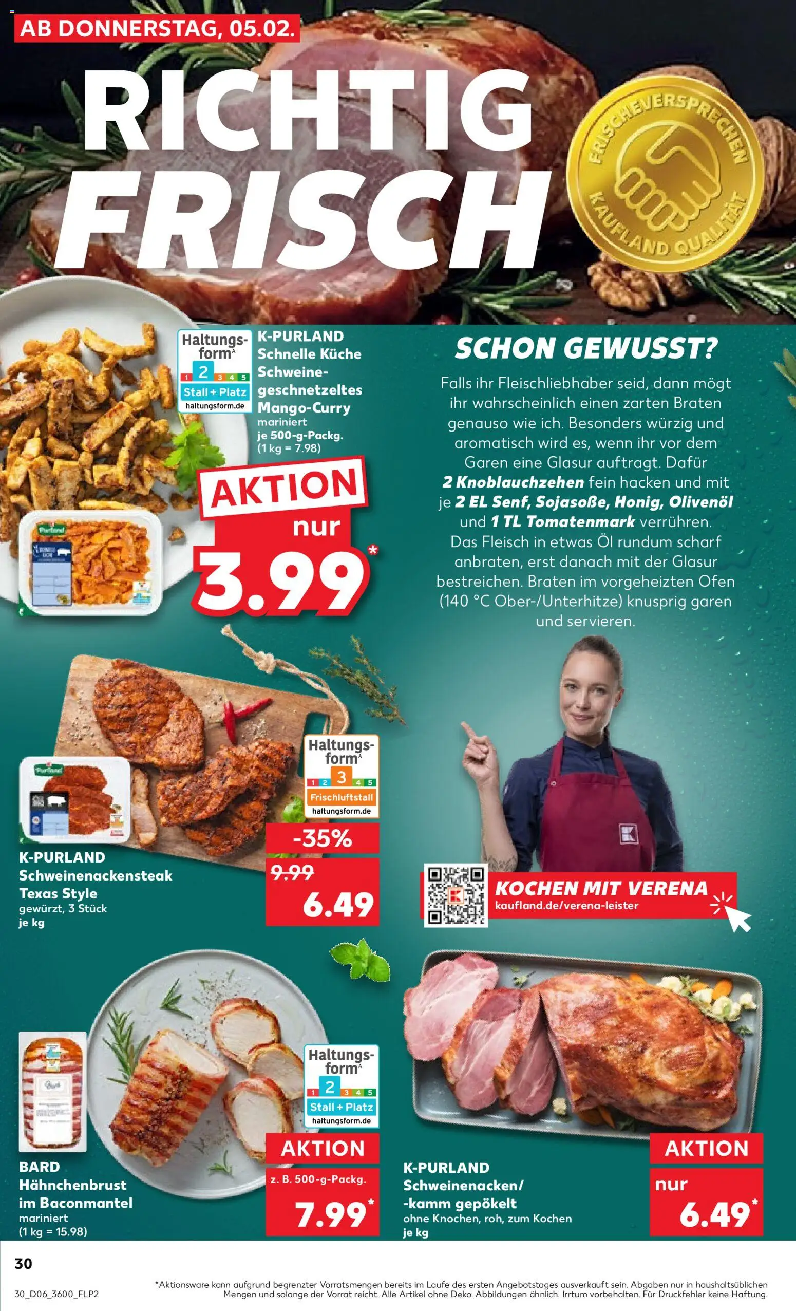 Kaufland prospekt Zeitz	 – gültig ab 05.02.2026 | Seite: 30 | Produkte: Ofen, Olivenol, Küche, Fleisch