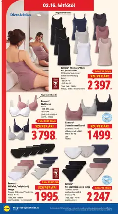 Esmara® Női alsó/csípőalsó / tanga, Anyaga: 95% pamut, 5% elasztán. Méret: 36-46 - amely érvényes a következő dátumtól: 12.02.2026 | Oldal: 46