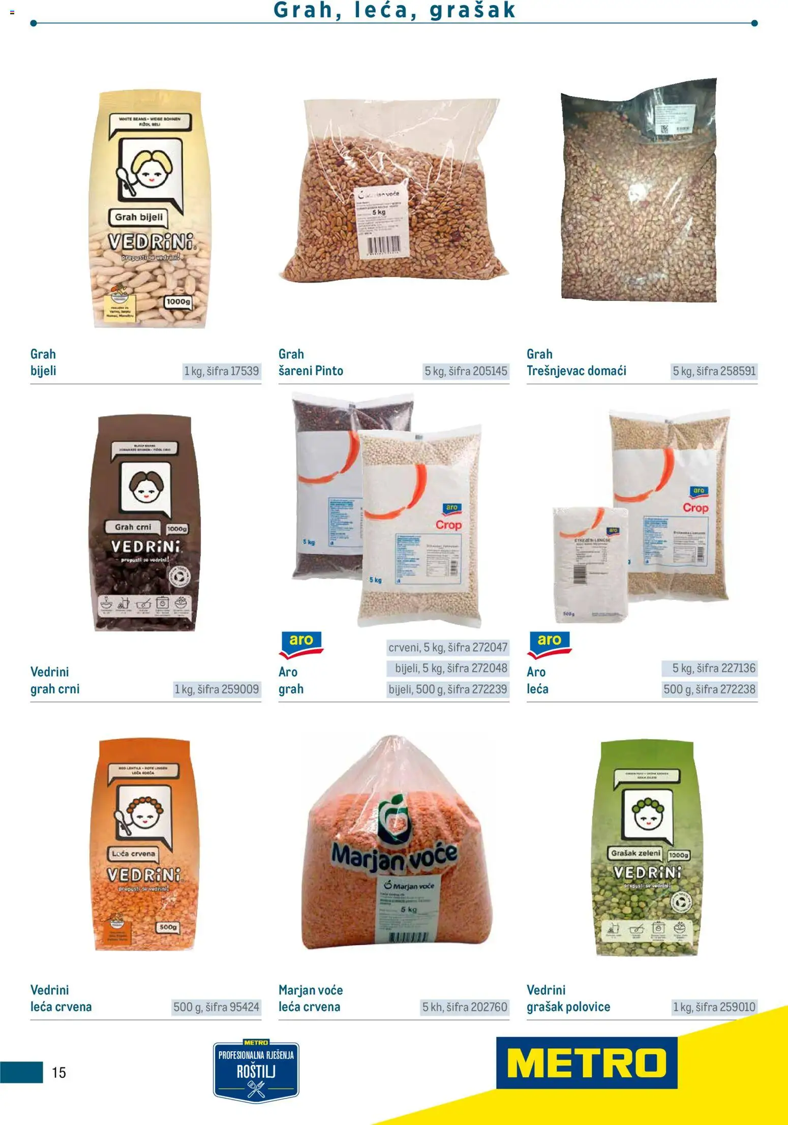 Metro katalog | vrijedi od 05.03.2026 | Stranica: 15 | Proizvodi: Roštilj, Grah, Voće, Grašak