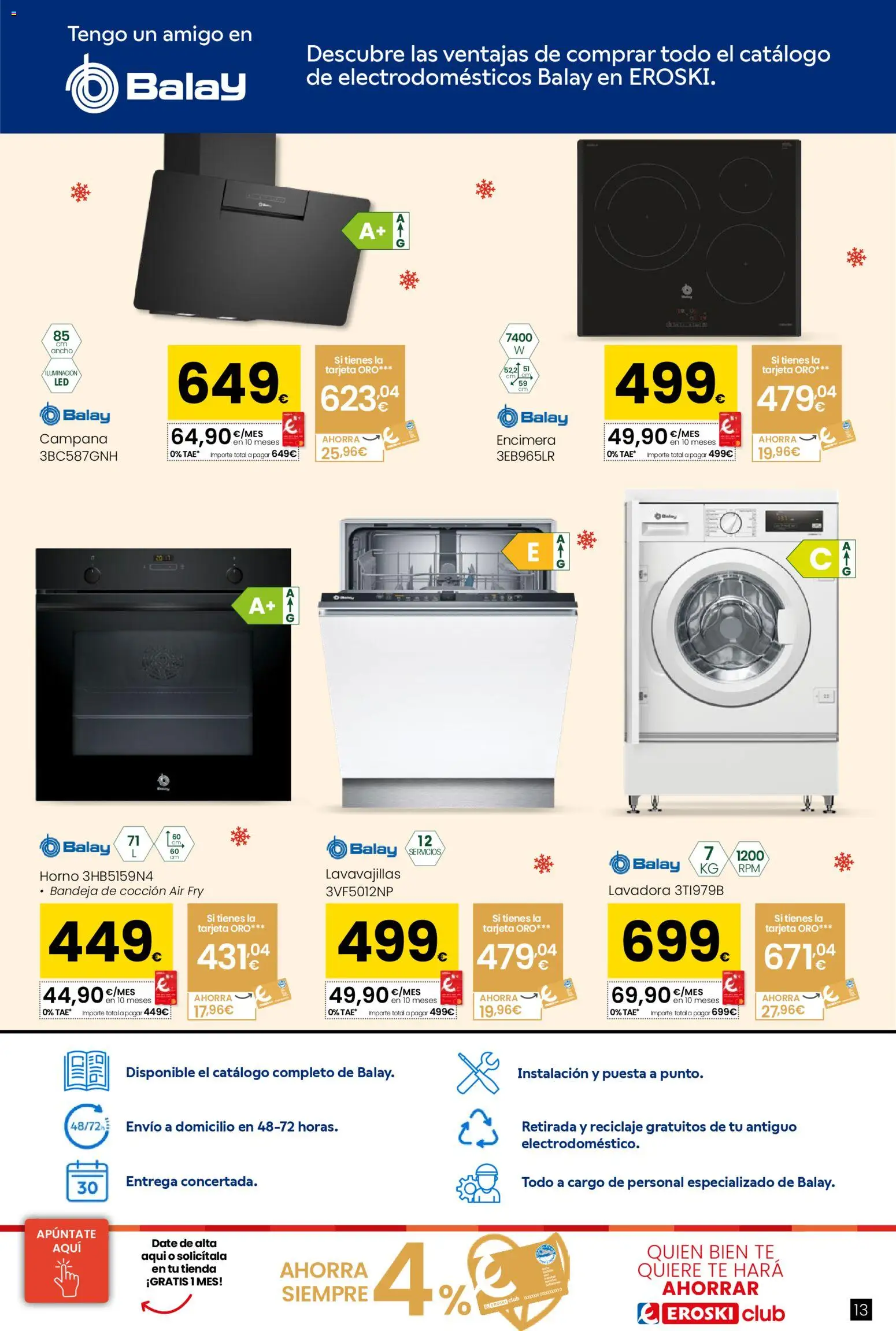 Eroski - Conekta │ válido desde el 18.12.2025 | Página: 13 | Productos: Té, Horno, Lavavajillas, Galette de chaise