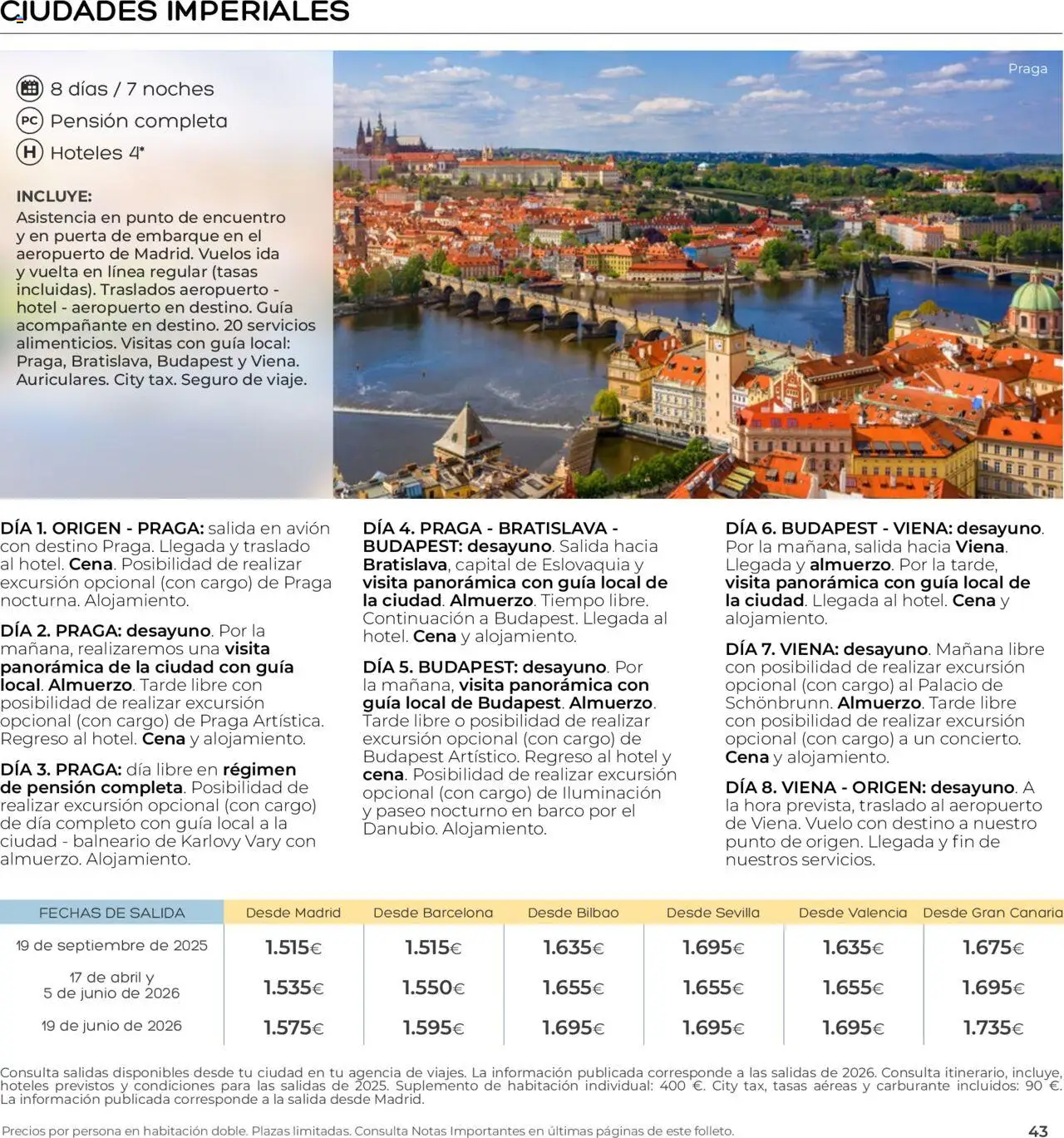 Viajes El Corte Inglés - Club de Vacaciones - Vacaciones Económicas Personalizado │ válido desde el 01.09.2025 | Página: 43 | Productos: Galette de chaise