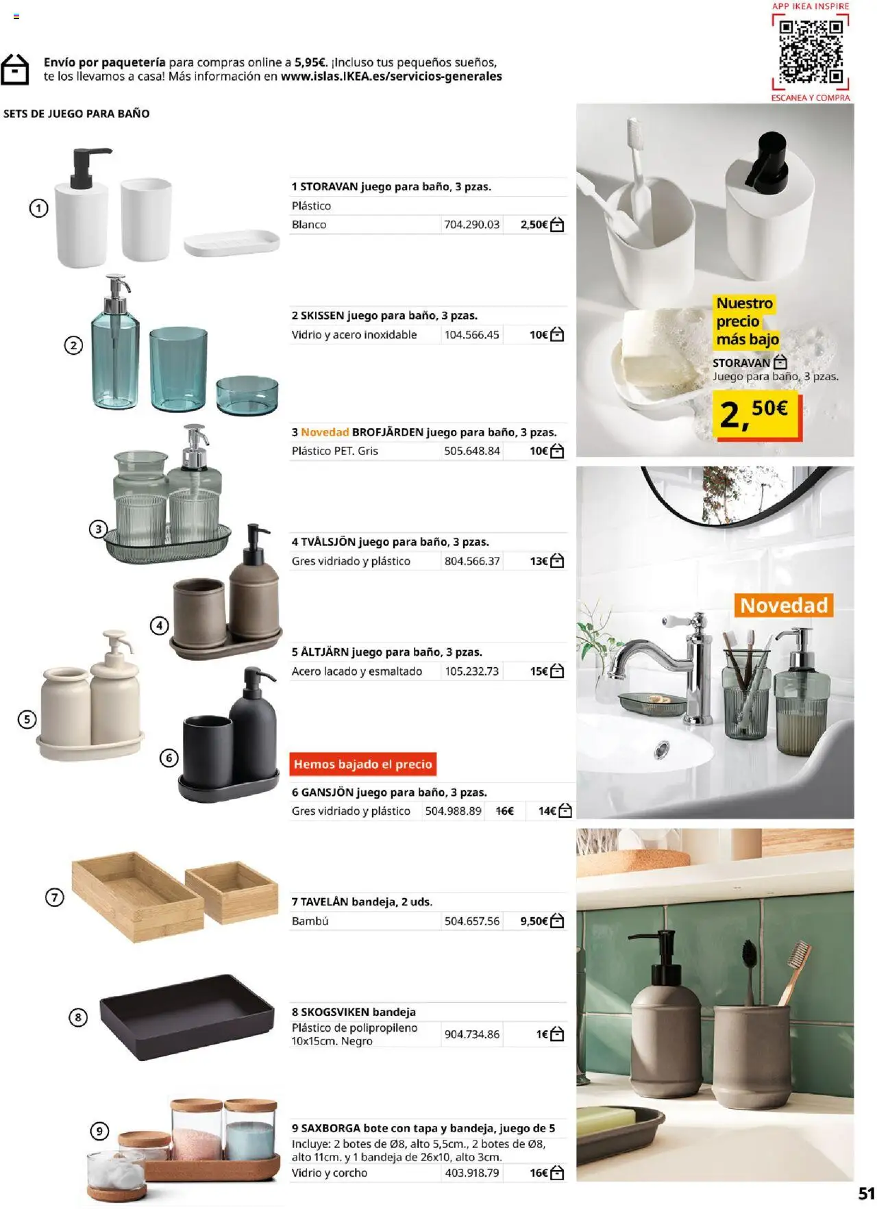 Catálogo IKEA Baňos │ válido desde el 04.02.2025 | Página: 51 | Productos: Té, Bandeja, Baño