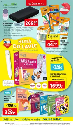 Lidl leták od 07.08.2025 | Strana: 36 | Produkty: Kniha, Powerbanka, Iphone, Tužka