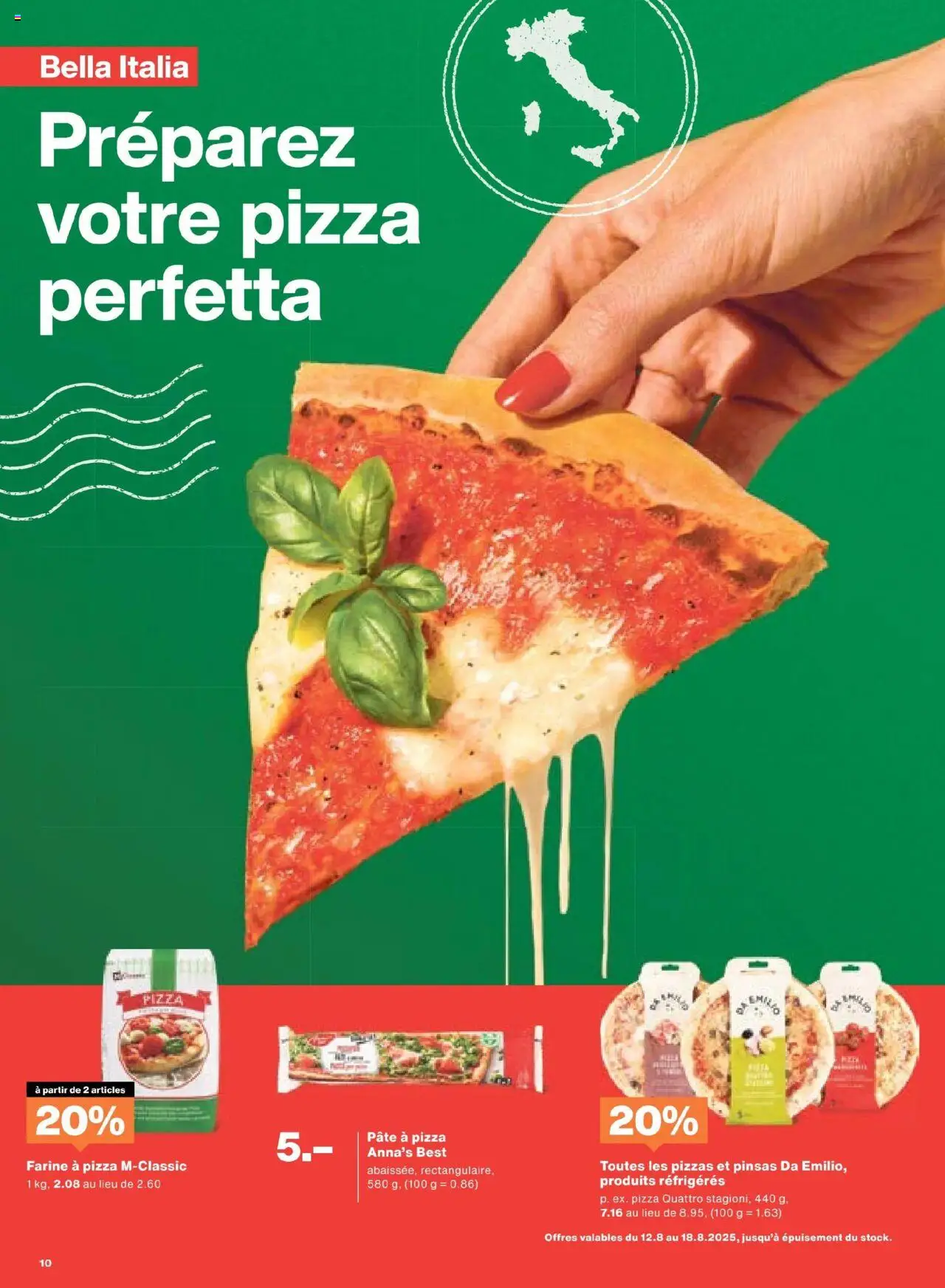 Migros Aktionen FR ab 12.08.2025 | Seite: 10 | Produkte: Pizza
