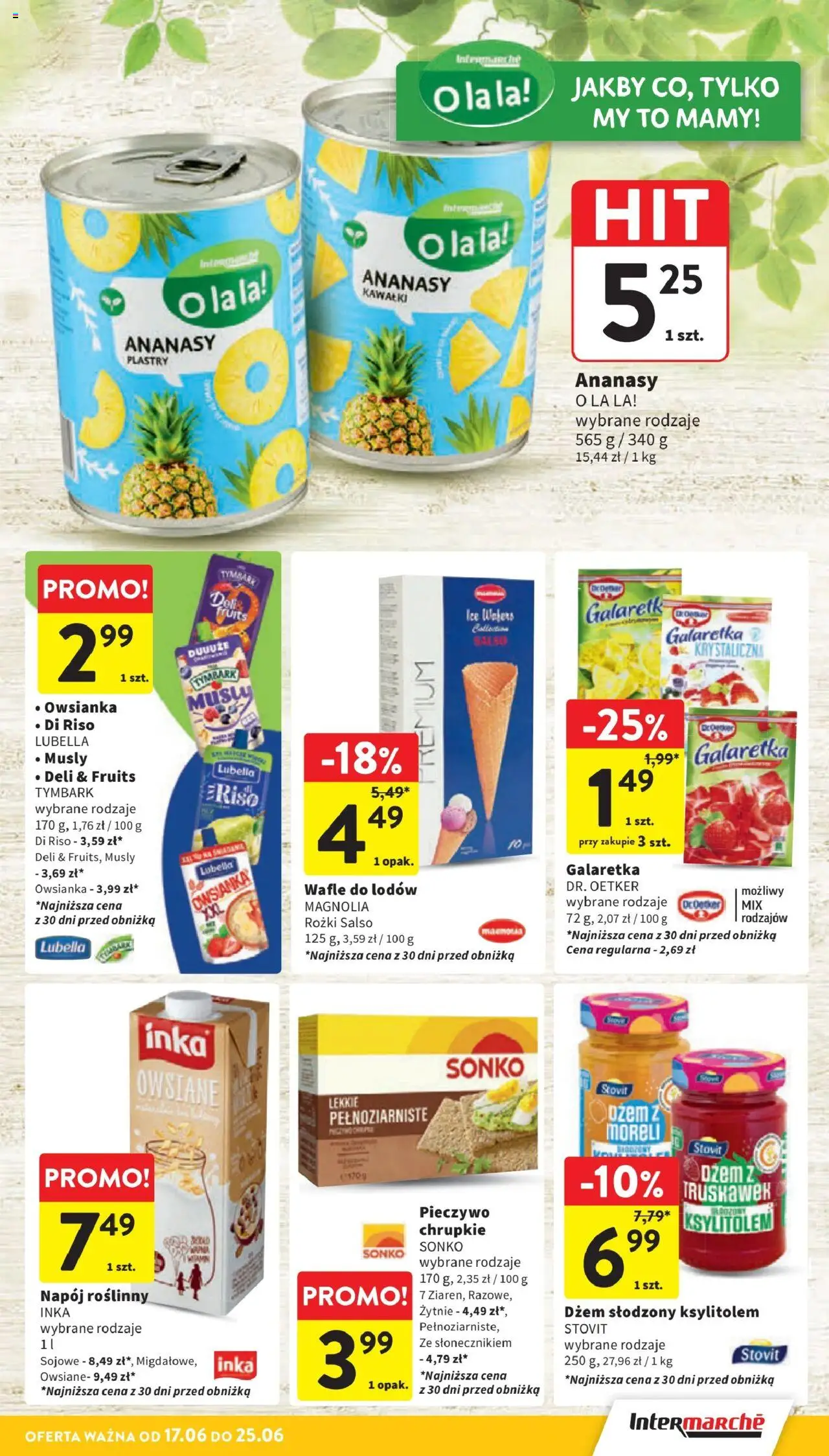Intermarche Gazetka od 17.06.2025 | Strona: 37 | Produkty: Galaretka, Wafle, Pieczywo chrupkie, Dżem