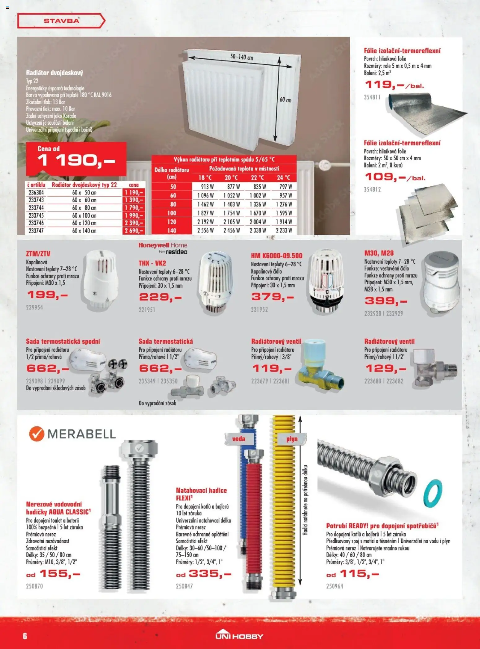 Uni Hobby leták od 08.01.2026 | Strana: 6 | Produkty: Voda, Fólie, Hadice, Radiátor