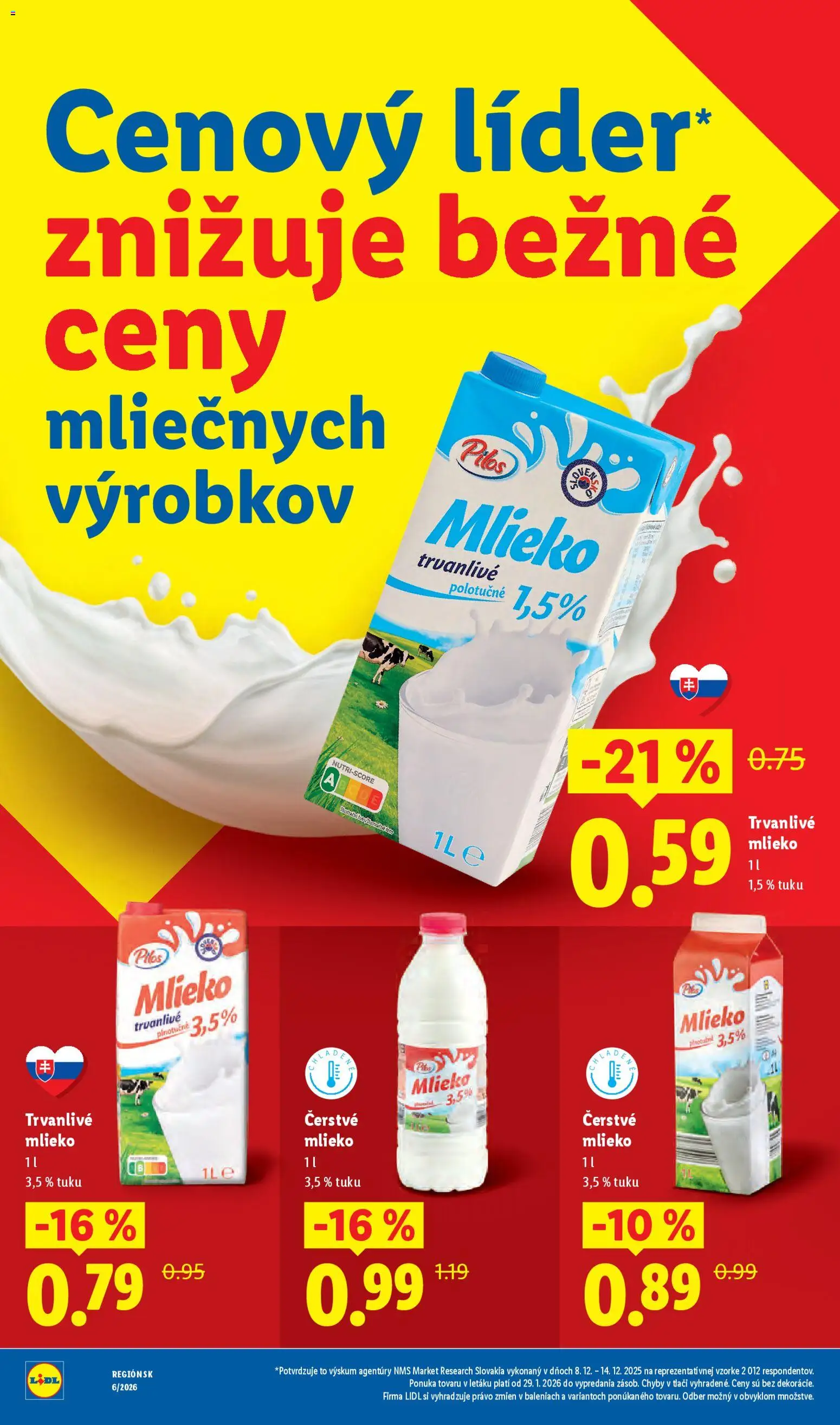 Nové Lidl akcie – leták je platný od 02.02.2026 | Strana: 2 | Produkty: Mlieko, Trvanlivé mlieko