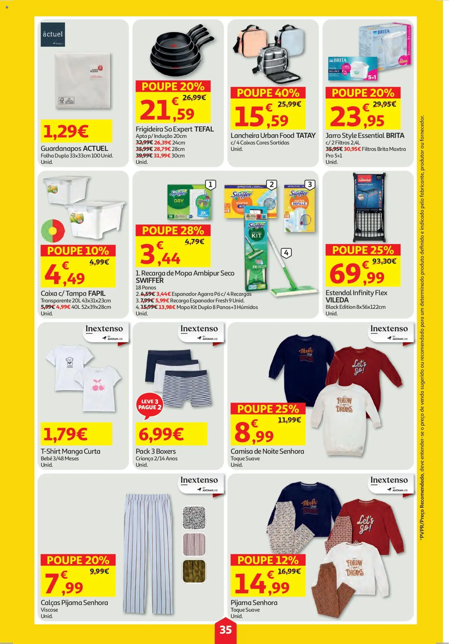Auchan folheto │ válido de 30.04.2026 | Página: 35 | Produtos: Frigideira, Pó, Guardanapos, Camisa