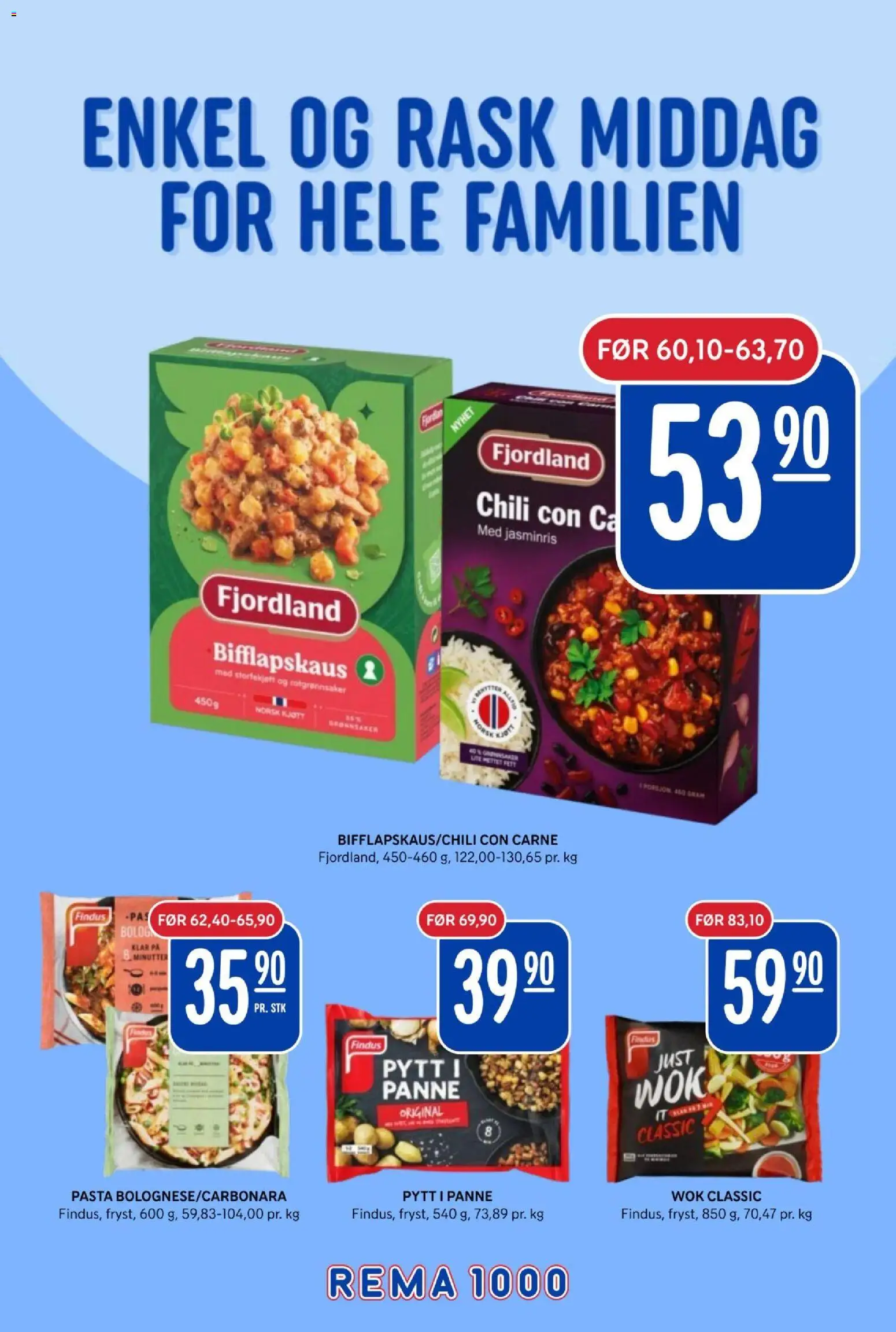 {H1} | Side: 22 | Produkter: Desk, Pasta, Chillipulver, Kolasås