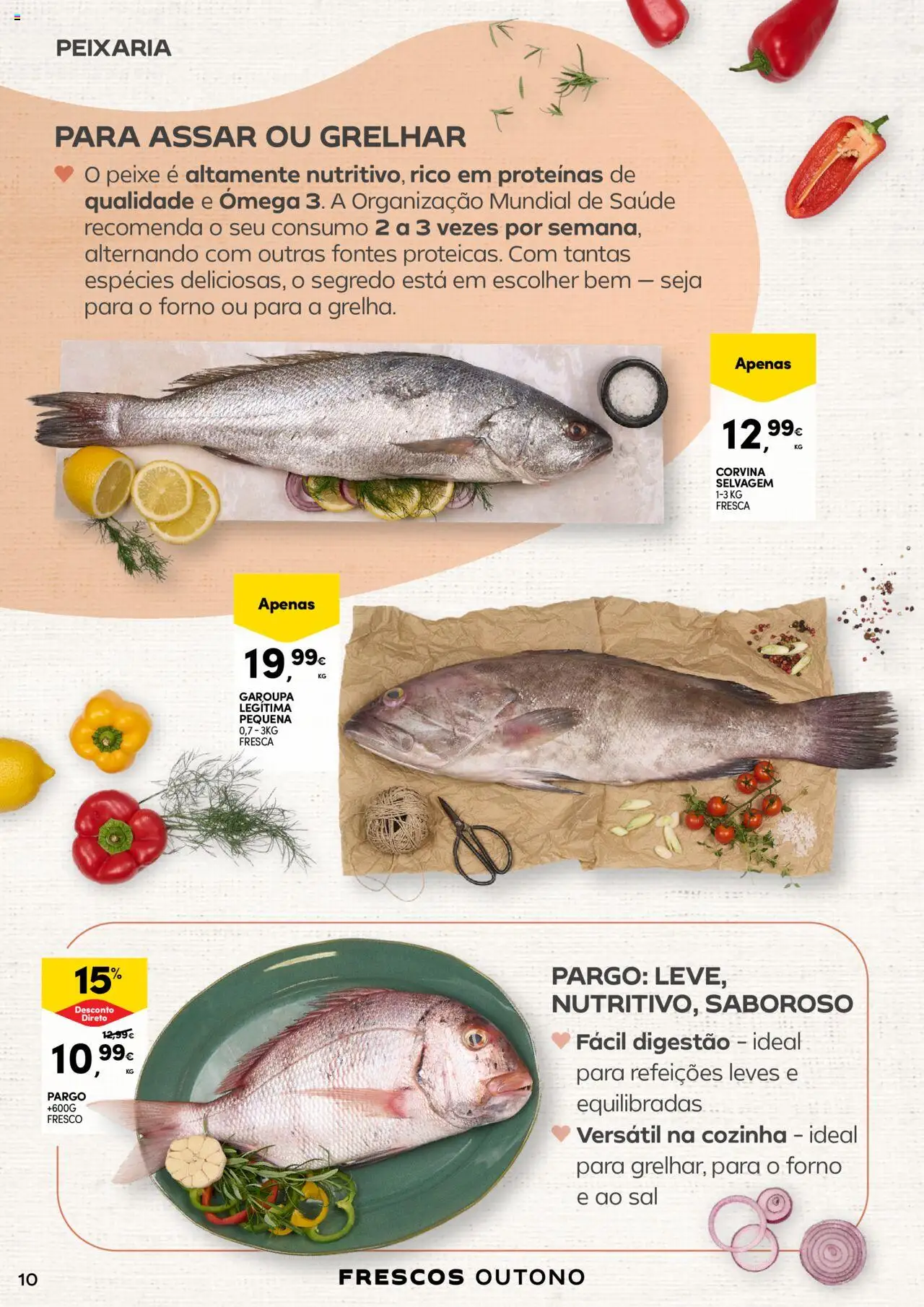 Continente - Frescos: O outono vem cheio de sabor │ válido de 21.10.2025 | Página: 10 | Produtos: Forno, O forno, Sal, Peixe