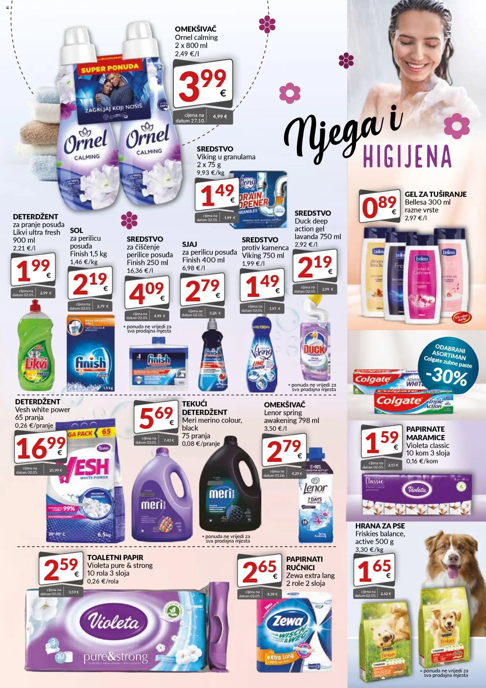 Bakmaz katalog | vrijedi od 20.11.2025 | Stranica: 7 | Proizvodi: Hrana za pse, Toaletni papir, Finish, Violeta