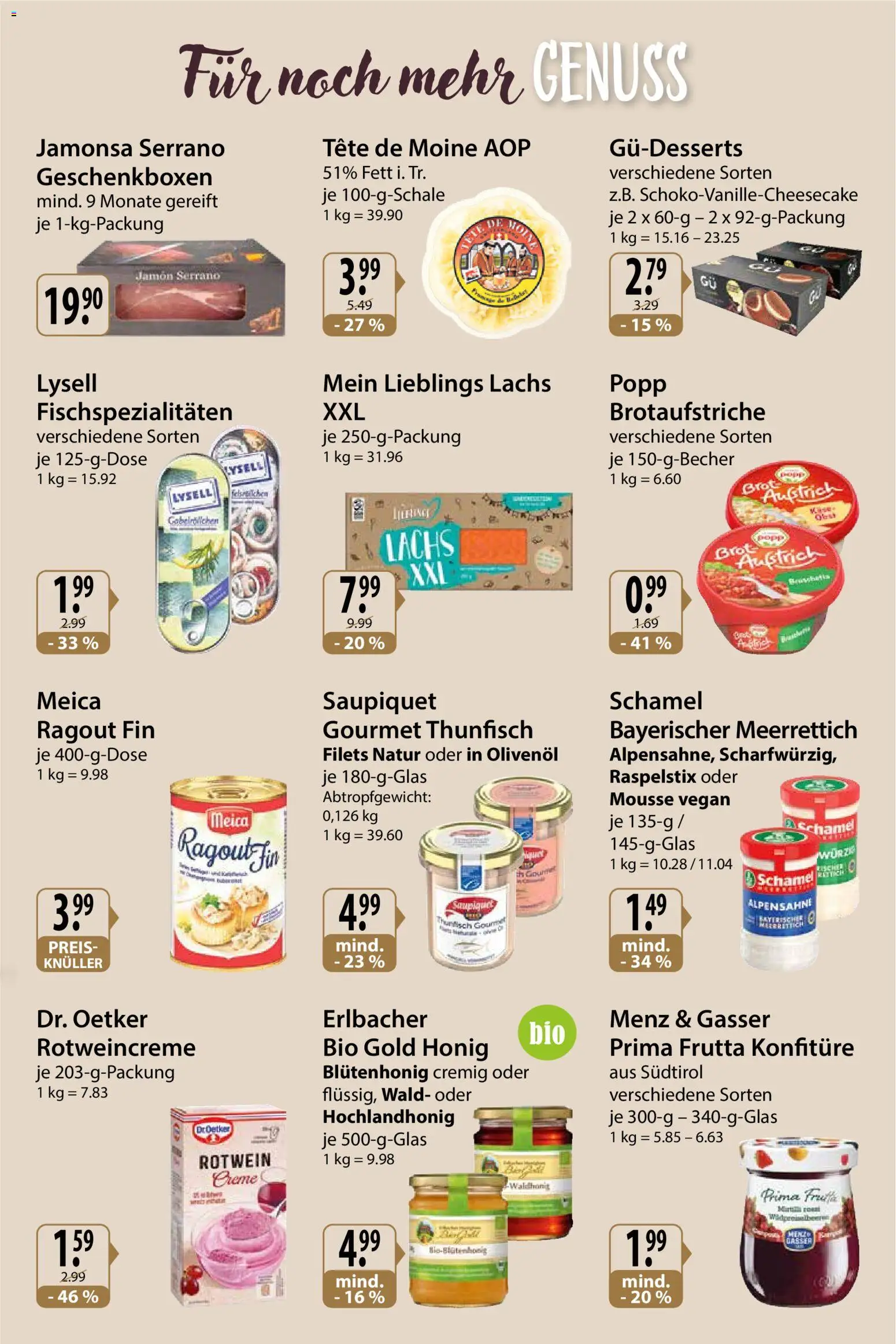 V-Markt - Feinkostbeilage 2025 – gültig ab 04.12.2025 | Seite: 7 | Produkte: Thunfisch, Rotwein, Meica, Lachs
