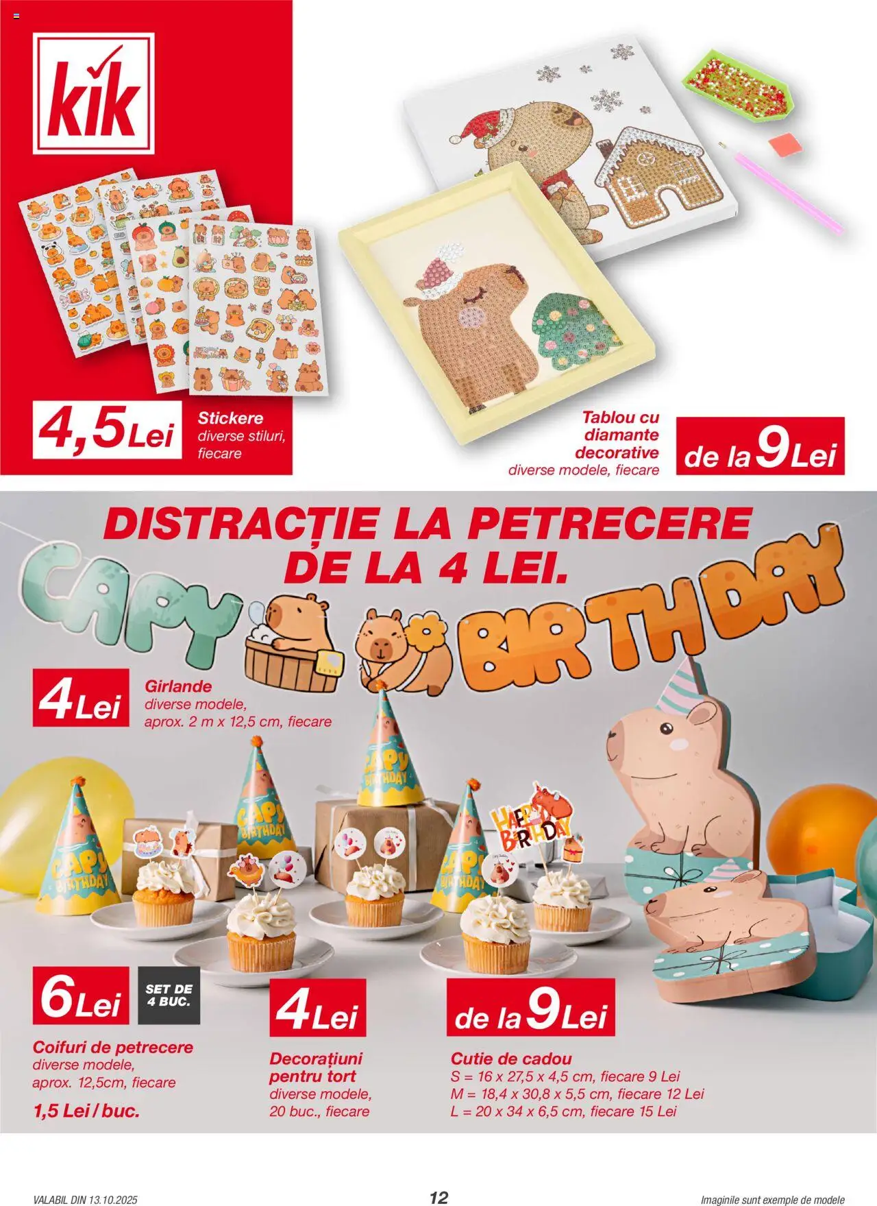 Noul catalog Kik – valabil de la 13.10.2025 | Pagină: 12 | Produse: Cutie, Tort