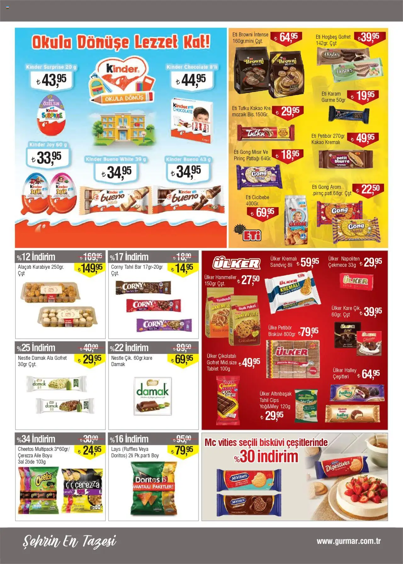 Gürmar Katalog - 01.10.2025 tarihinden itibaren geçerlidir | Sayfa: 11 | Ürünler: Çikolata, Pirinç, Tahıl, Mısır