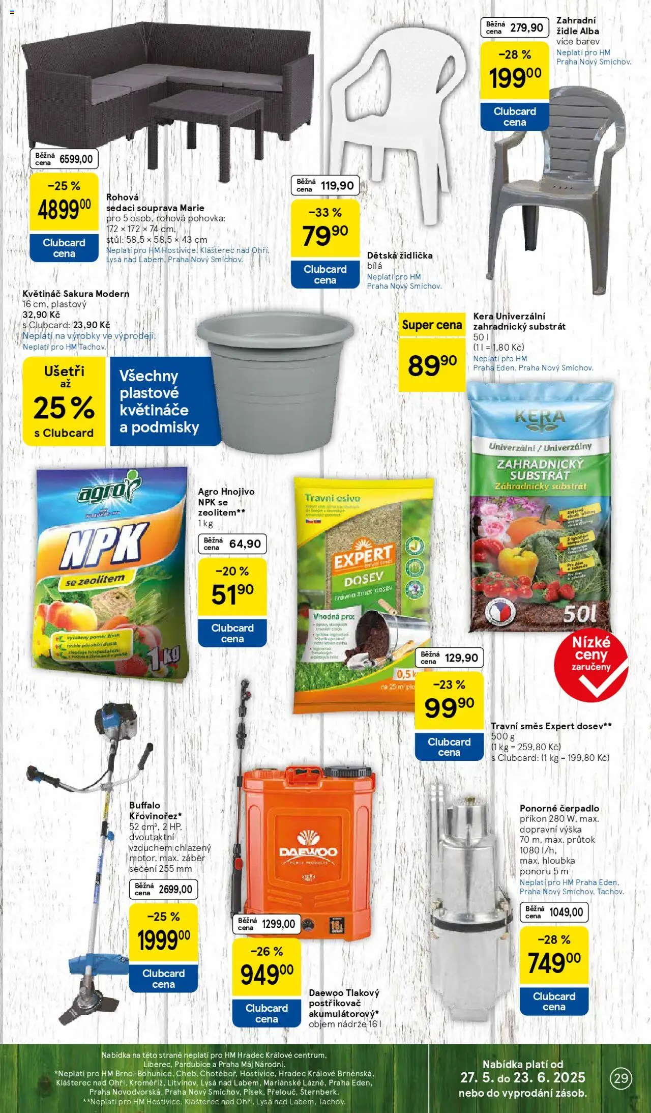 Tesco leták - Hypermarket od 28.05.2025 | Strana: 29 | Produkty: Květináče, Židle, Květináč, Postřikovač