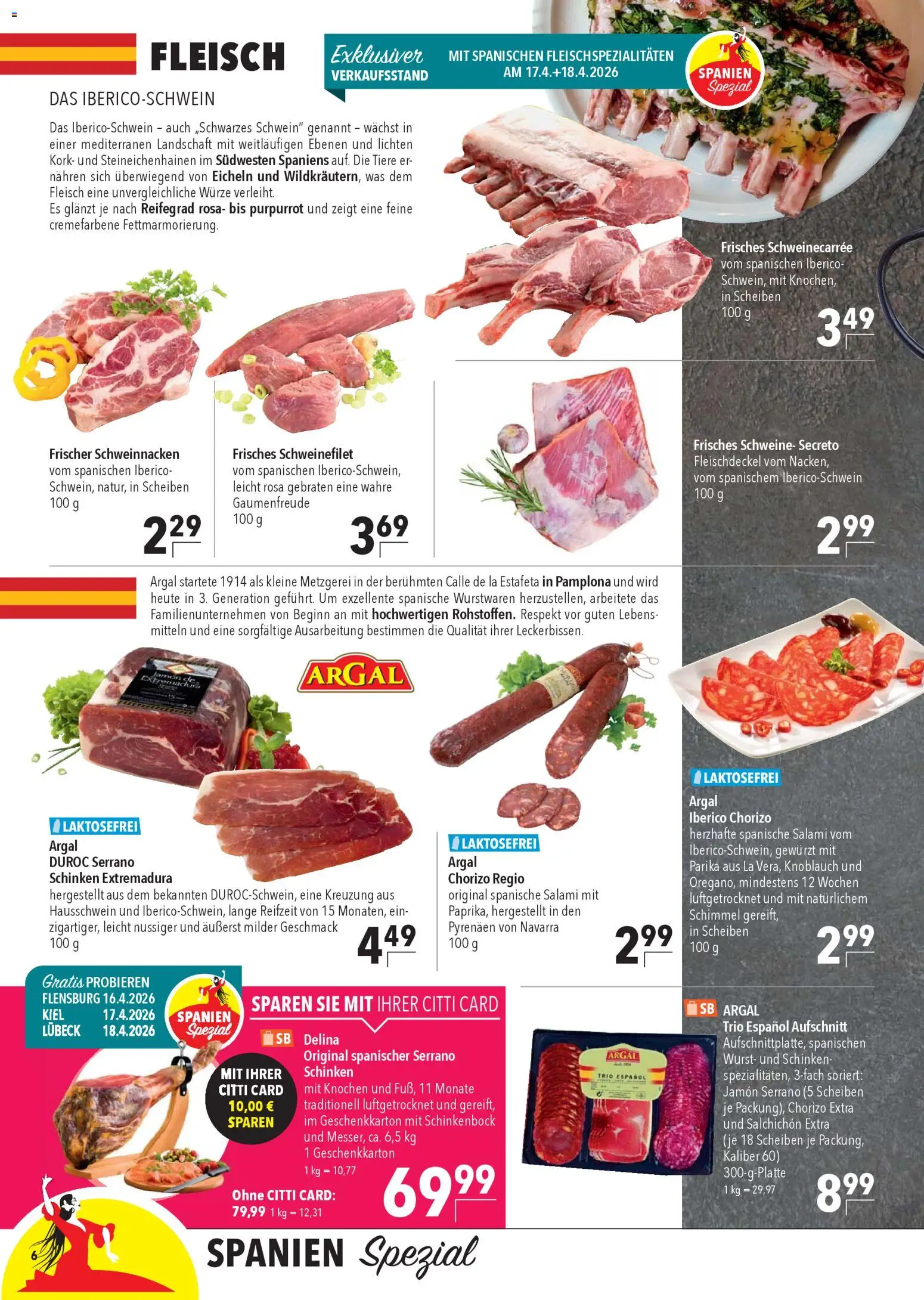 CITTI Markt Prospekt 	 – gültig ab 15.04.2026 | Seite: 6 | Produkte: Schweinefilet, Knoblauch, Schinken, Fleisch
