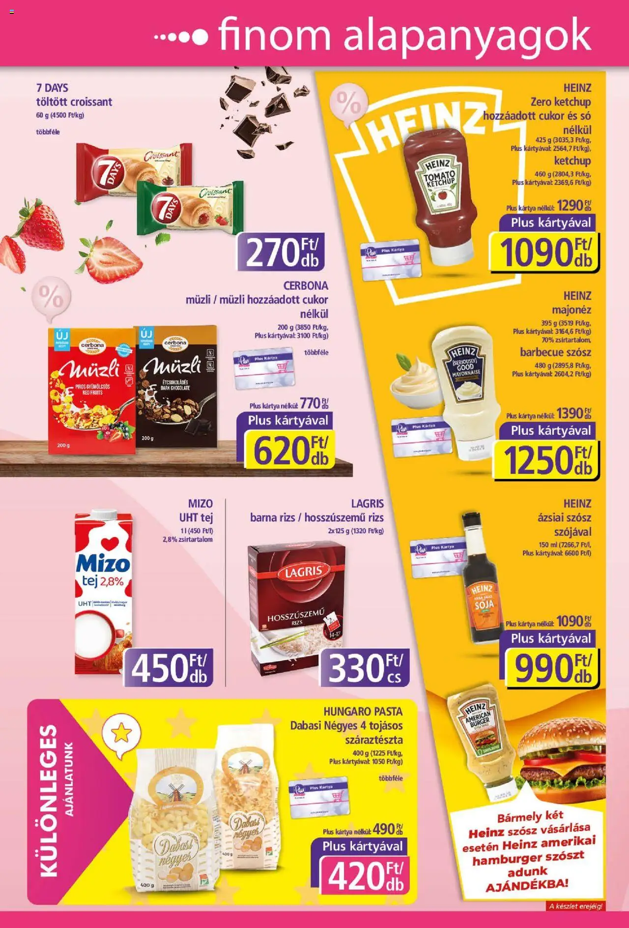 Plus Market akciós ujság - amely érvényes a következő dátumtól: 16.10.2025 | Oldal: 6 | Termékek: Croissant, Müzli, Rizs, Száraztészta