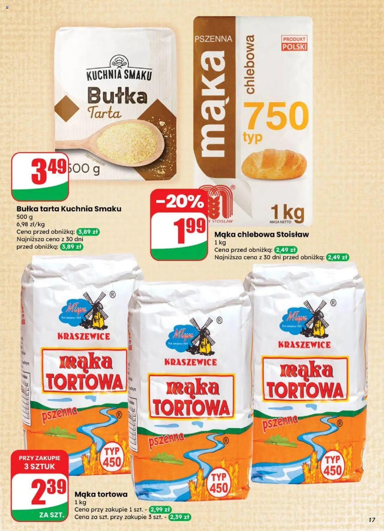 Dino Gazetka od 10.09.2025 | Strona: 17 | Produkty: Bułka tarta, Mąka chlebowa, Bułka