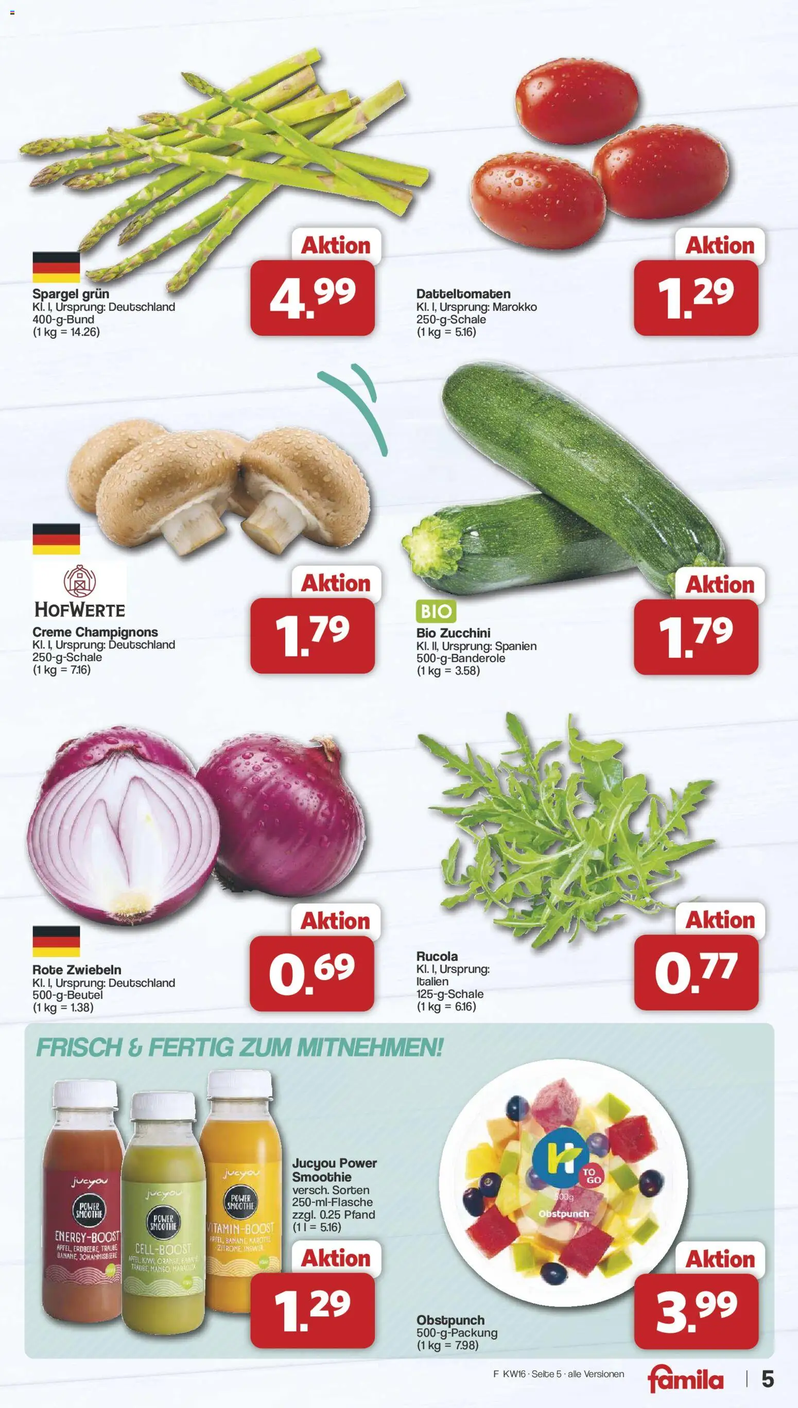 Famila Nordwest Prospekt 	 – gültig ab 13.04.2026 | Seite: 5 | Produkte: Äpfel, Creme, Champignons, Zwiebeln