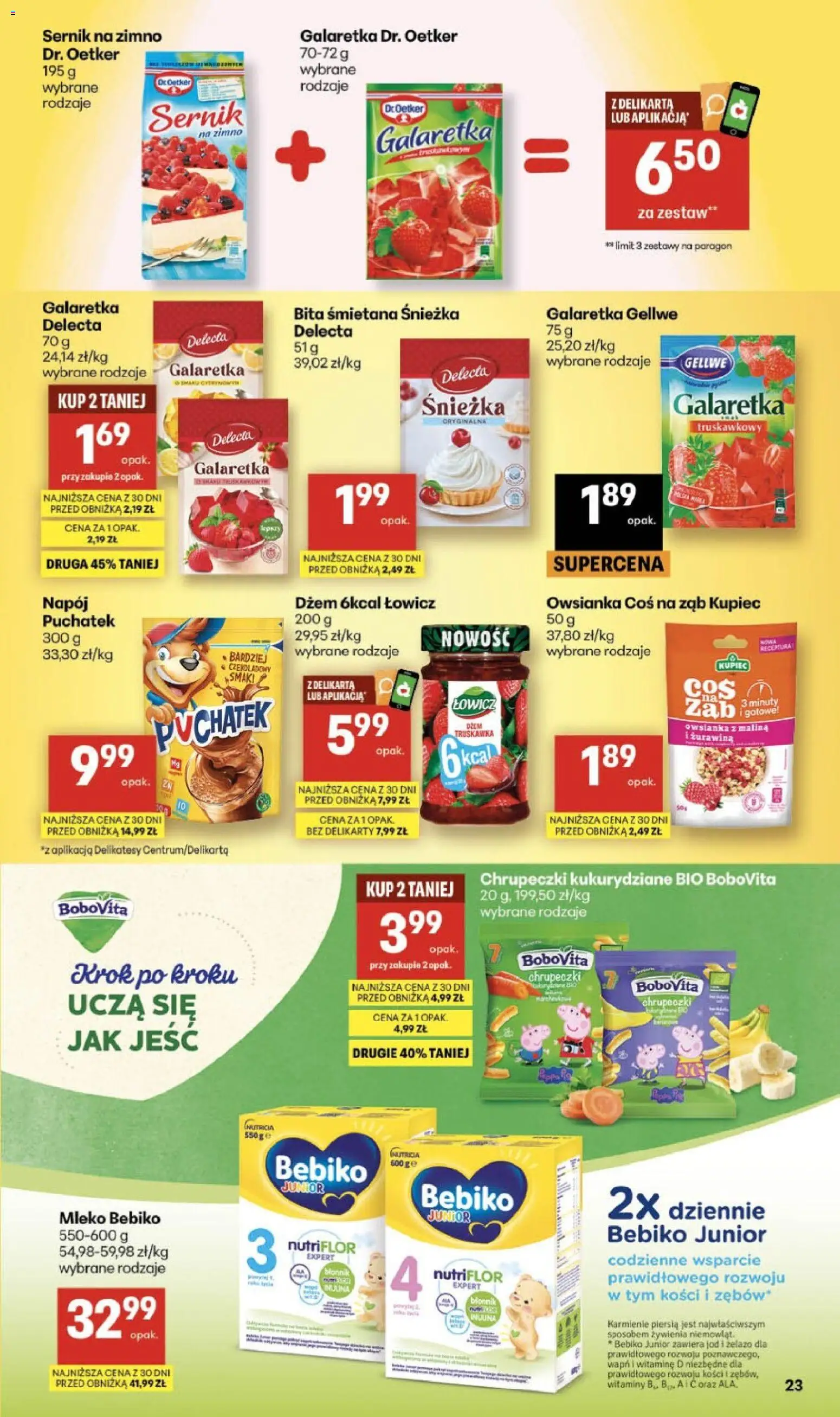 Delikatesy Centrum gazetka - Sklepy Własne od 30.04.2026 | Strona: 23 | Produkty: Malina, Owsianka, Żelazo, Śmietana