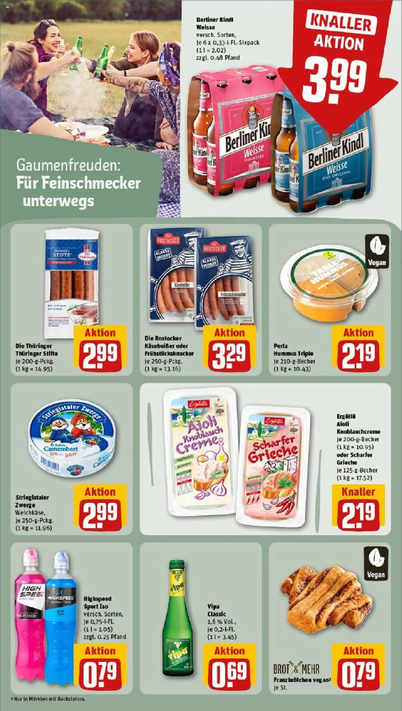 Rewe prospekt Nessetal Ot Goldbach	 - gültig ab dem 08.06.2025 | Seite: 17 | Produkte: Wurst, Knoblauch, Himbeere, Brot