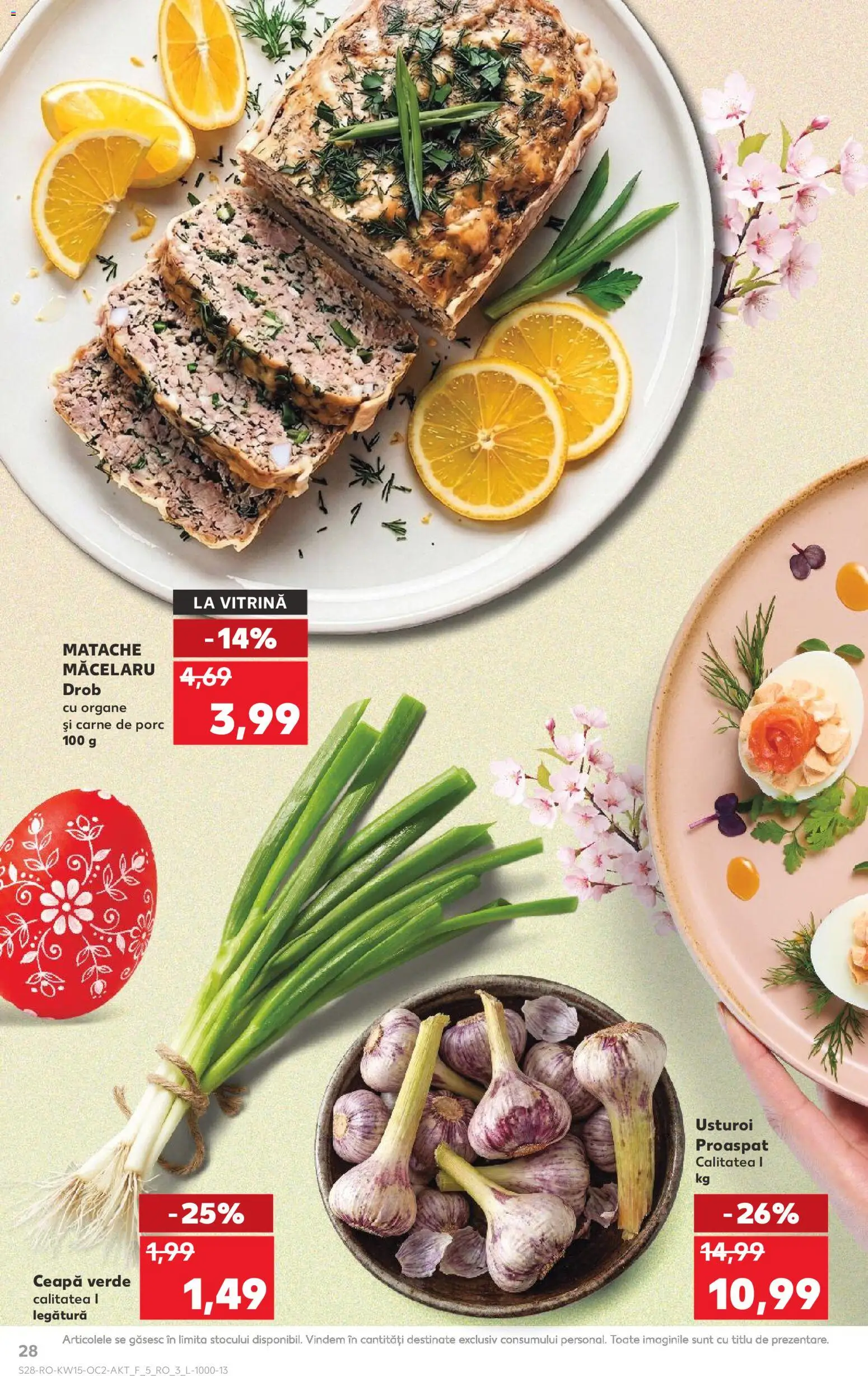 Noul catalog Kaufland – valabil de la 08.04.2026 | Pagină: 28 | Produse: Vitrină, Carne De Porc, Ceapă, Usturoi