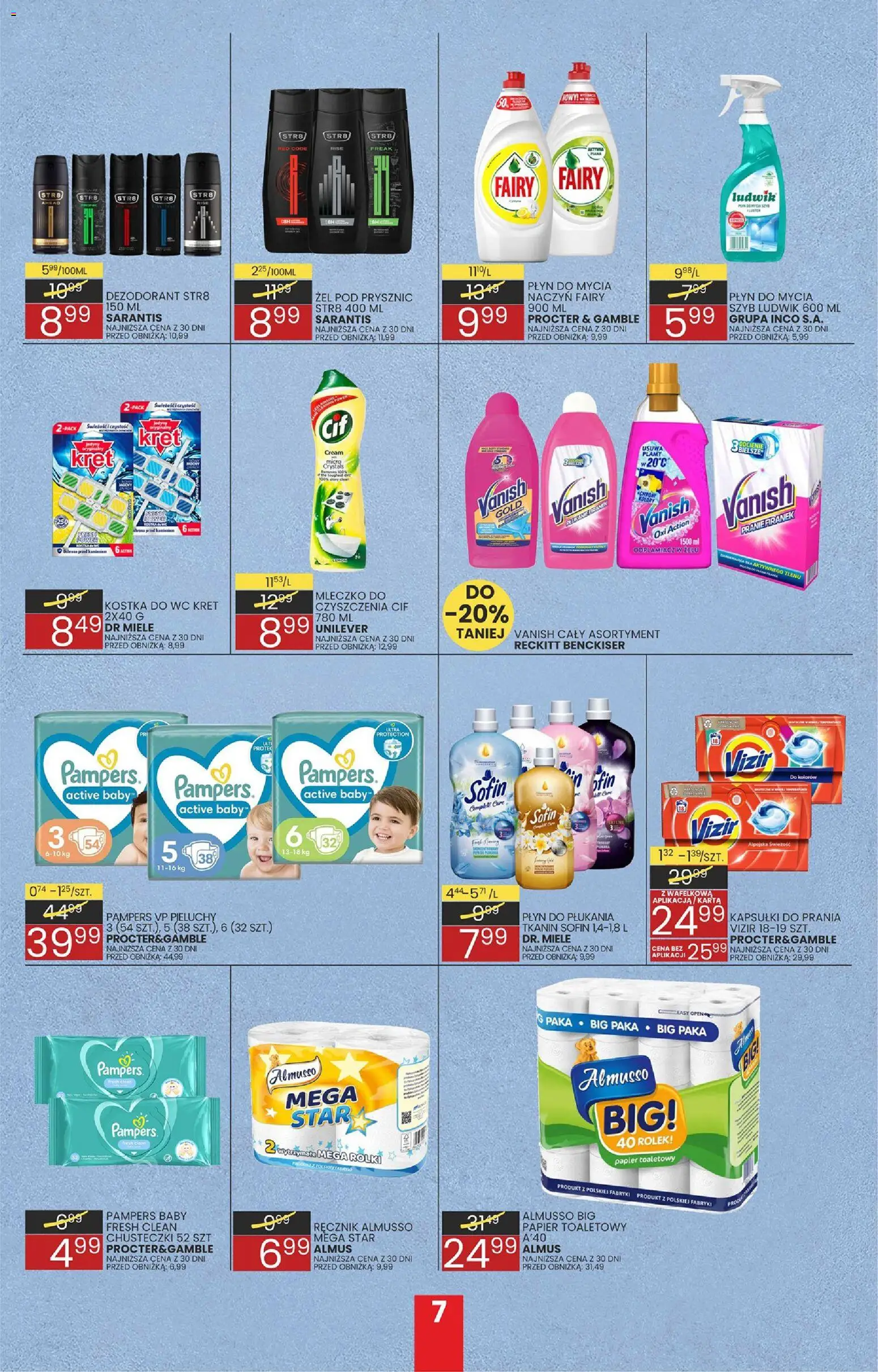 Wafelek Gazetka od 24.11.2025 | Strona: 7 | Produkty: Papier toaletowy, Prysznic, Dezodorant, Odplamiacz
