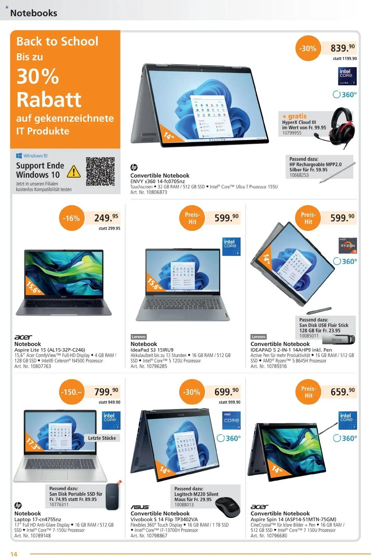 Fust Aktionen ab 23.06.2025 | Seite: 14 | Produkte: Laptop, Notebook, Maus, Bilder