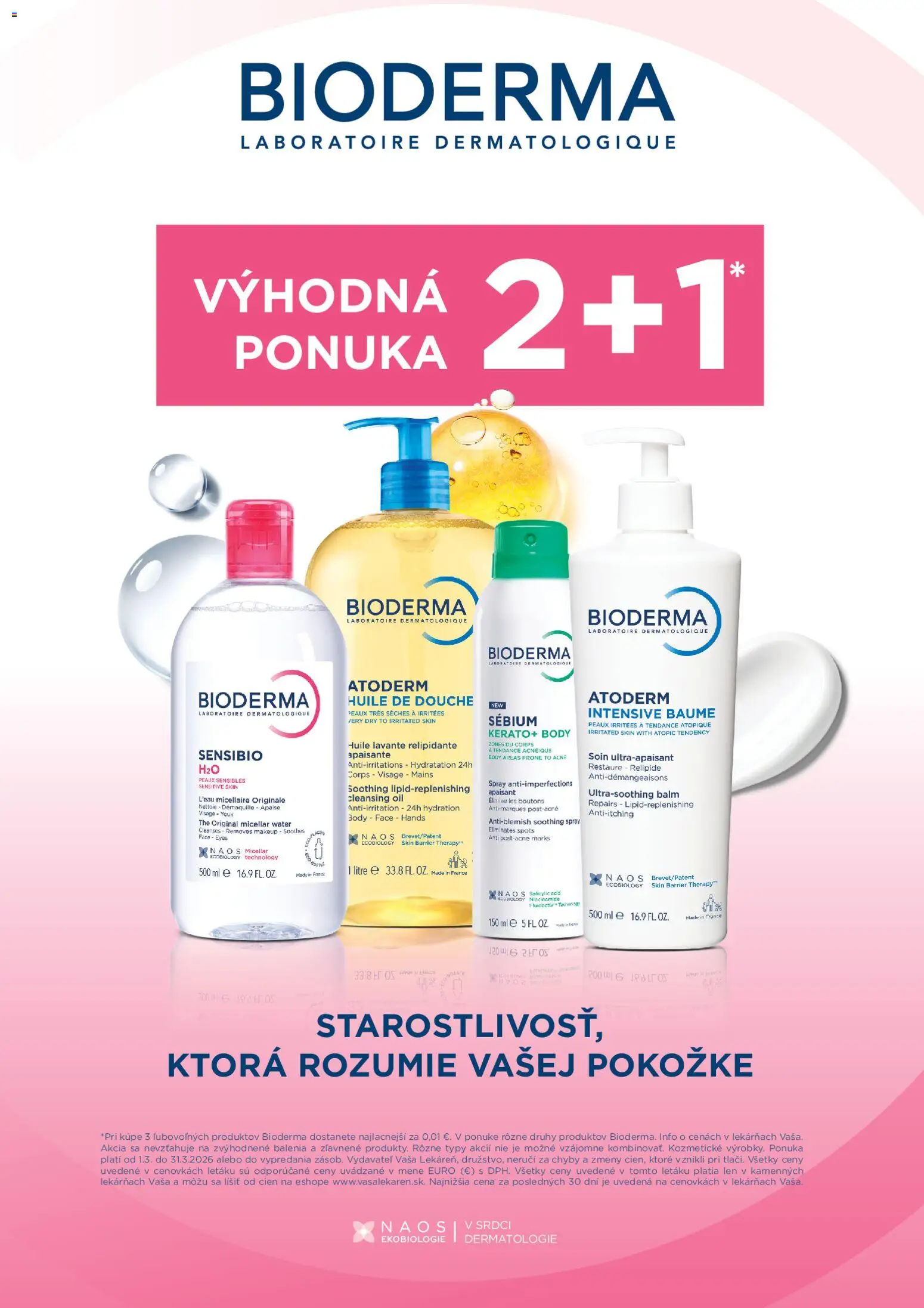Nové Vaša lekáreň akcie – leták je platný od 01.03.2026 | Strana: 9 | Produkty: Bioderma