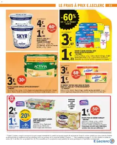 E.Leclerc - Prévisualisation de YAOURT AUX FRUITS JAUNES AVEC MORCEAUX(6) "DÉLISSE", 1 kg (8 x 125 g). Également disponible au même prix : Fruits rouges avec morceaux. valide à partir de 04.11.2025 | Page: 15