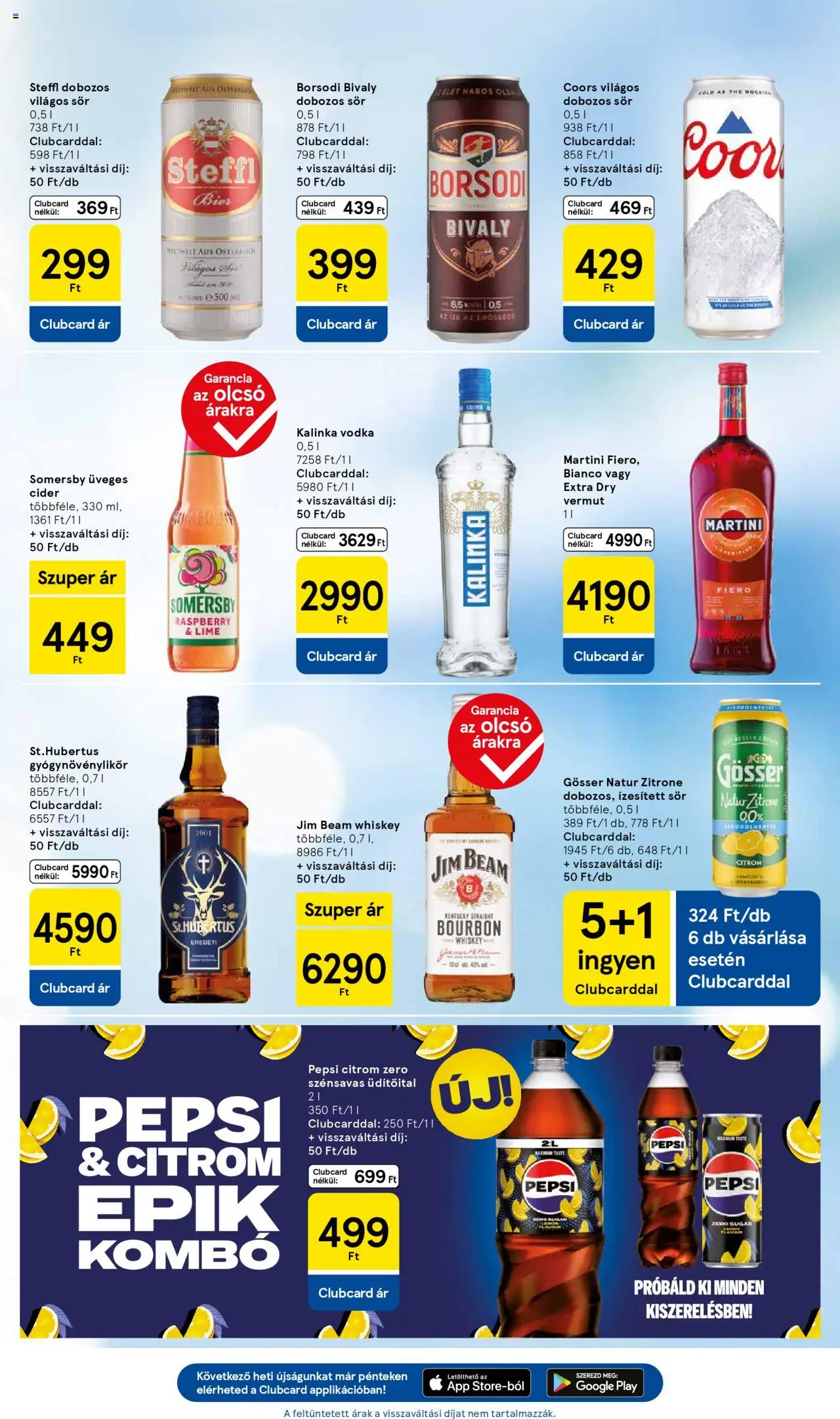 Tesco akciós ujság - amely érvényes a következő dátumtól: 26.06.2025 | Oldal: 23 | Termékek: Lime, Bourbon, Steffl, Vodka