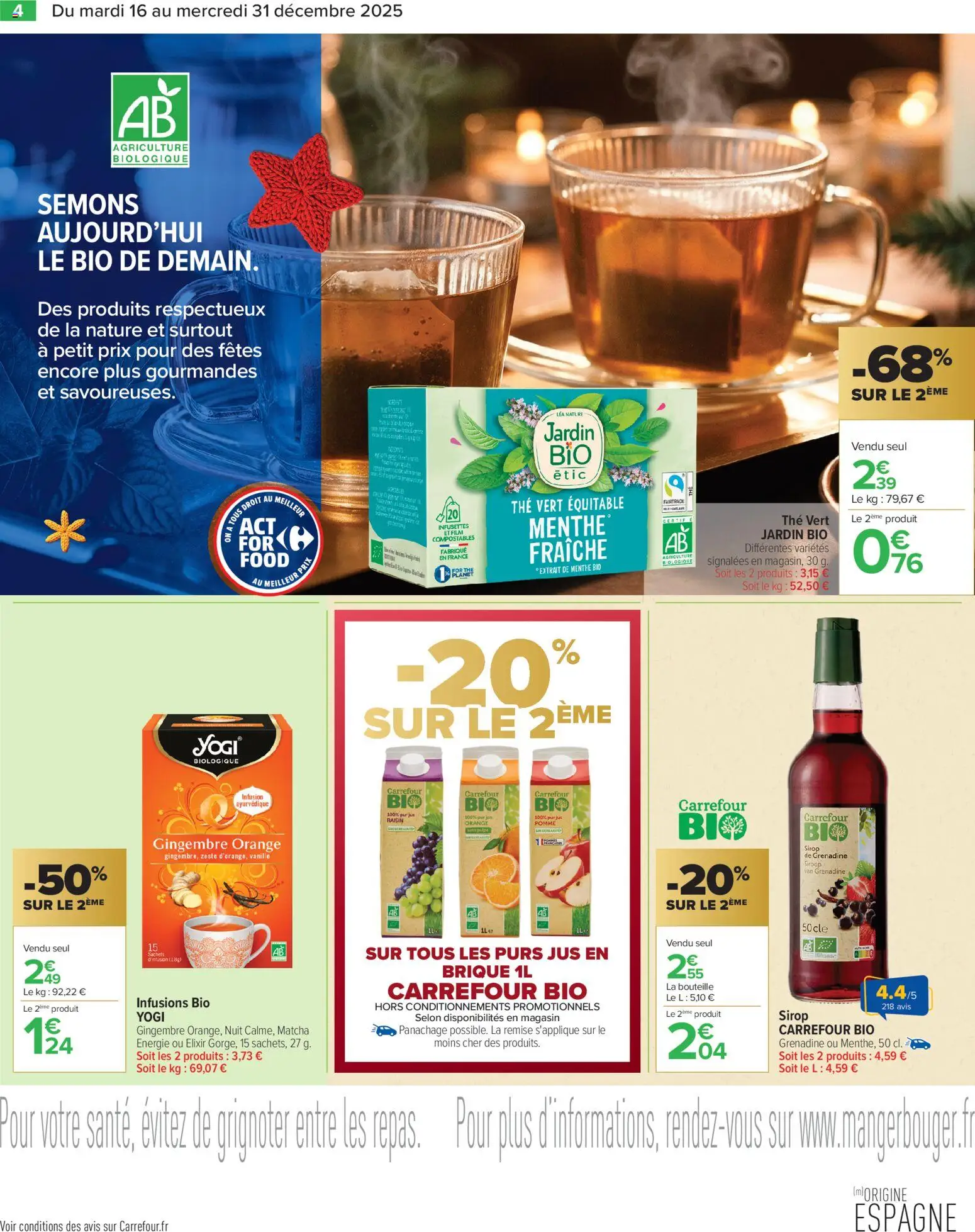 {H1} | Page: 6 | Produits: Infusion, Gingembre, Jus, Thé