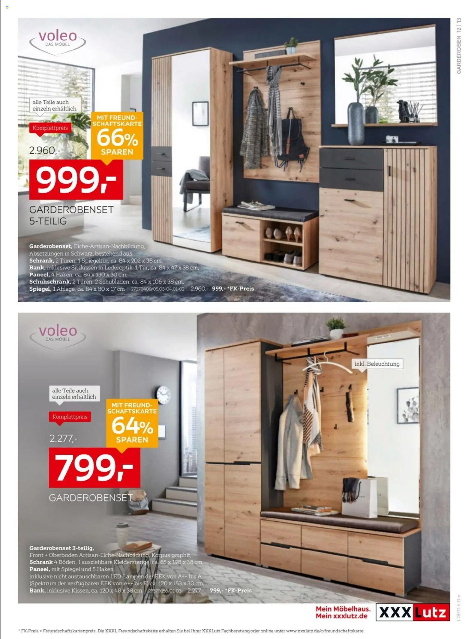 XXXL Lutz - Wohnaccessoires – gültig ab 28.12.2025 | Seite: 13 | Produkte: Schrank, Spiegel, Garderobenset