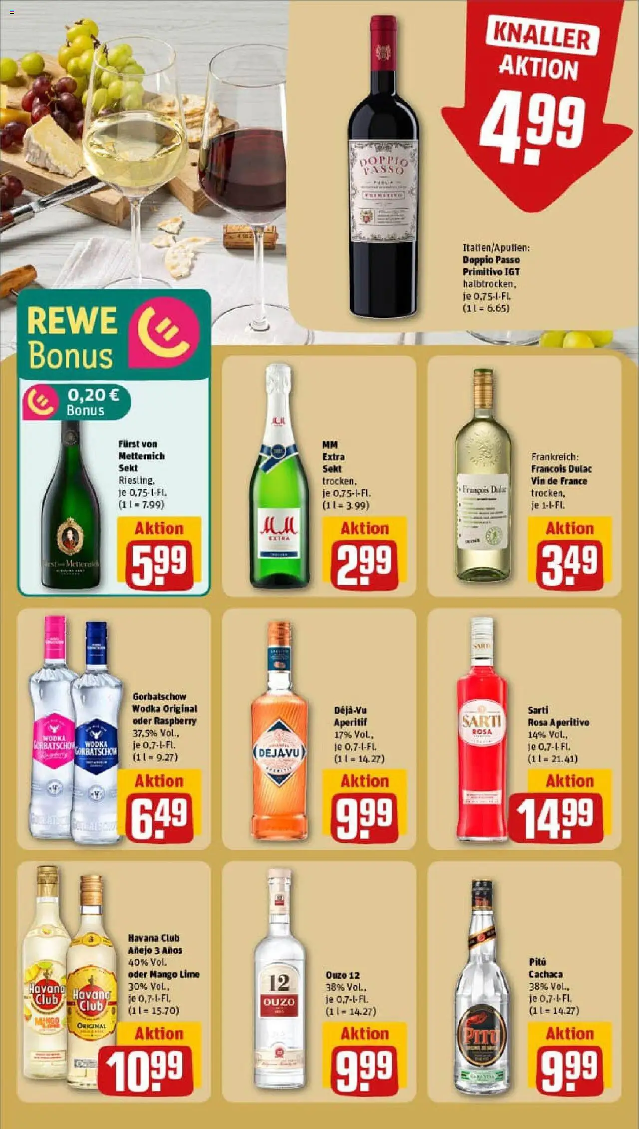 Rewe prospekt Eisenberg	 - gültig ab dem 24.08.2025 | Seite: 21 | Produkte: Doppio passo primitivo, Mango, Wodka gorbatschow, Wodka