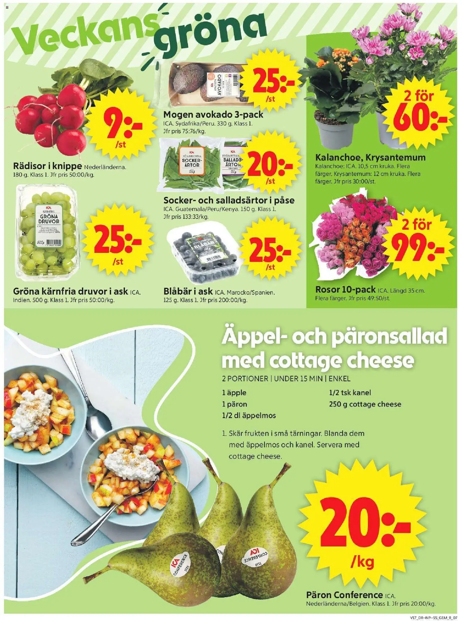ICA Supermarket reklamblad aktuell från 20.04.2026 | Sida: 9 | Produkter: Kanel, Äpple, Blåbär, Ärtor