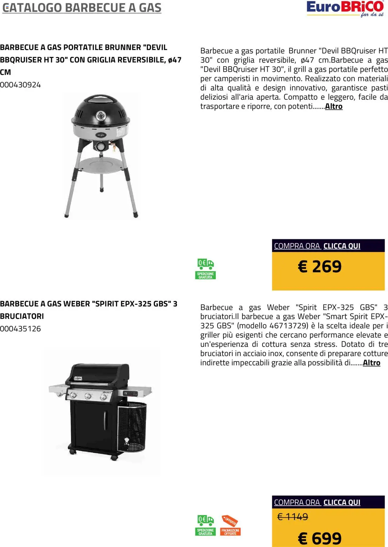 Volantino Eurobrico del 23.07.2025 | Pagina: 45 | Prodotti: Barbecue, Barbecue a gas, Griglia