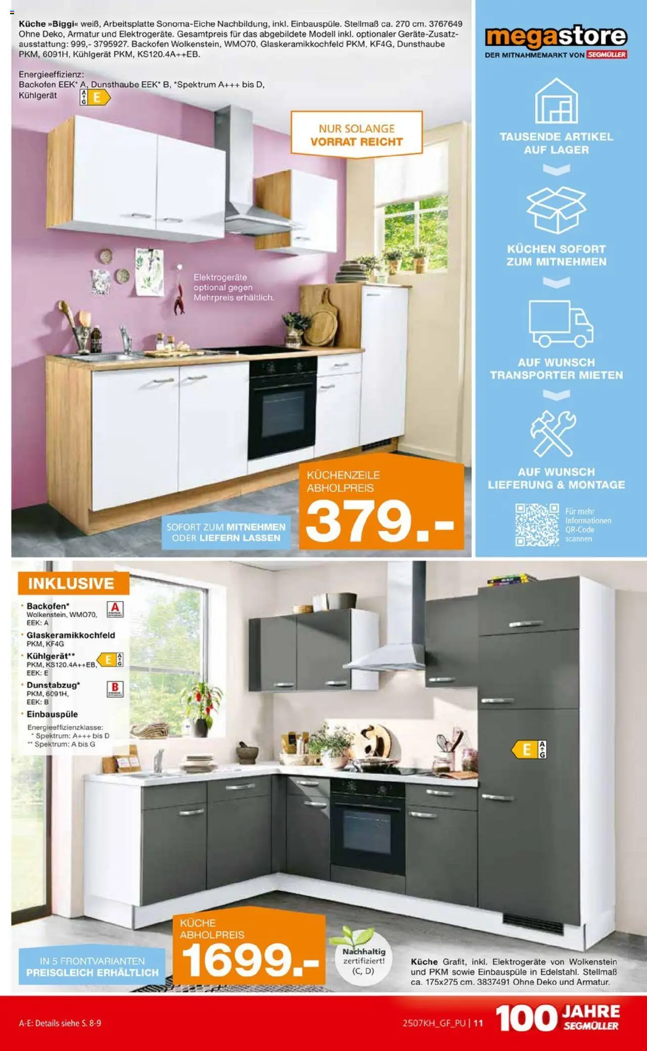 Segmüller Küchen Spezial – gültig ab 04.10.2025 | Seite: 17 | Produkte: Küchenzeile, Armatur, Backofen, Kuchen