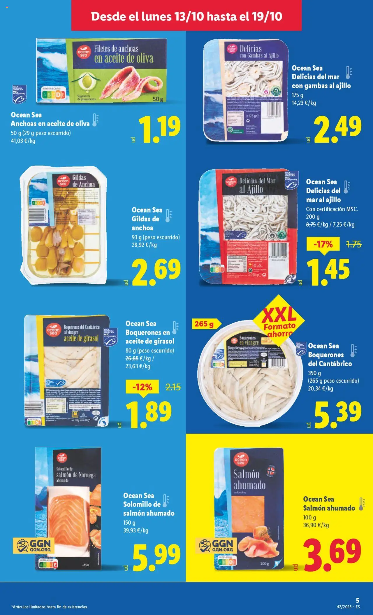 Lidl catálogo BCN │ válido desde el 13.10.2025 | Página: 11 | Productos: Aceite, Aceite de girasol, Peso, Salmón ahumado