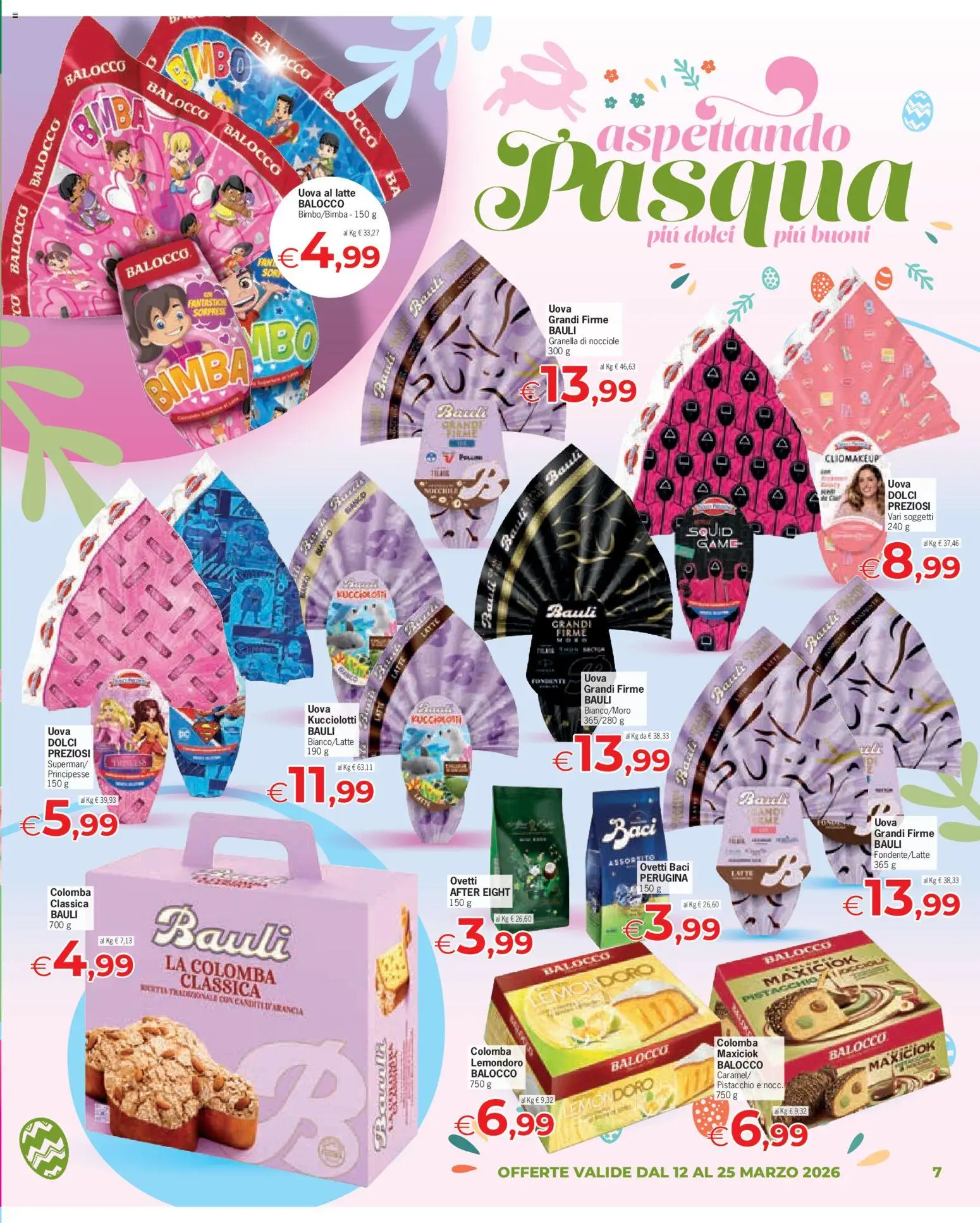 Volantino Despar del 12.03.2026 | Pagina: 7 | Prodotti: Uova, Latte, Nocciole