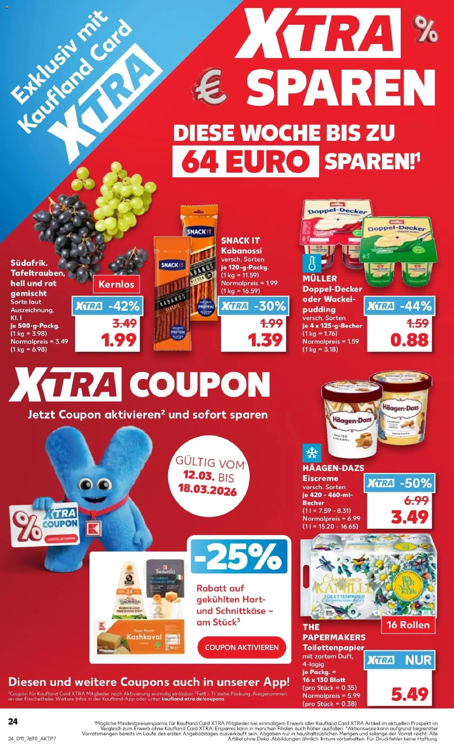 Kaufland Prospekt Schrobenhausen	 – gültig ab 09.03.2026 | Seite: 40 | Produkte: Eiscreme, Pudding, Toilettenpapier